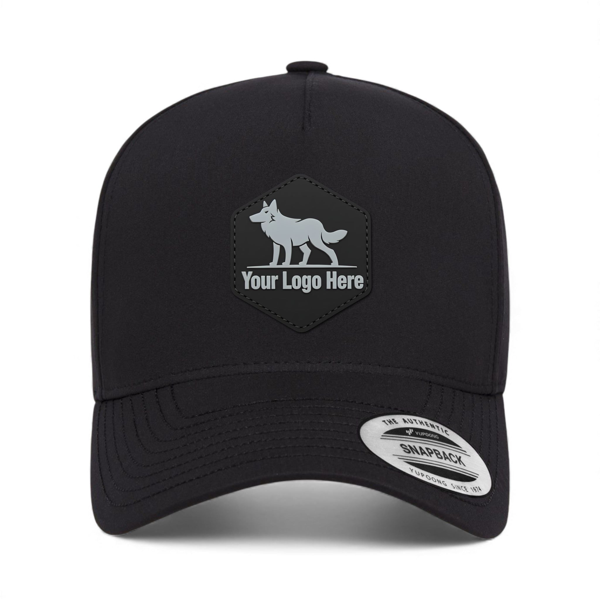 PVC patch preview of YP Classics 5389AP custom hat in black