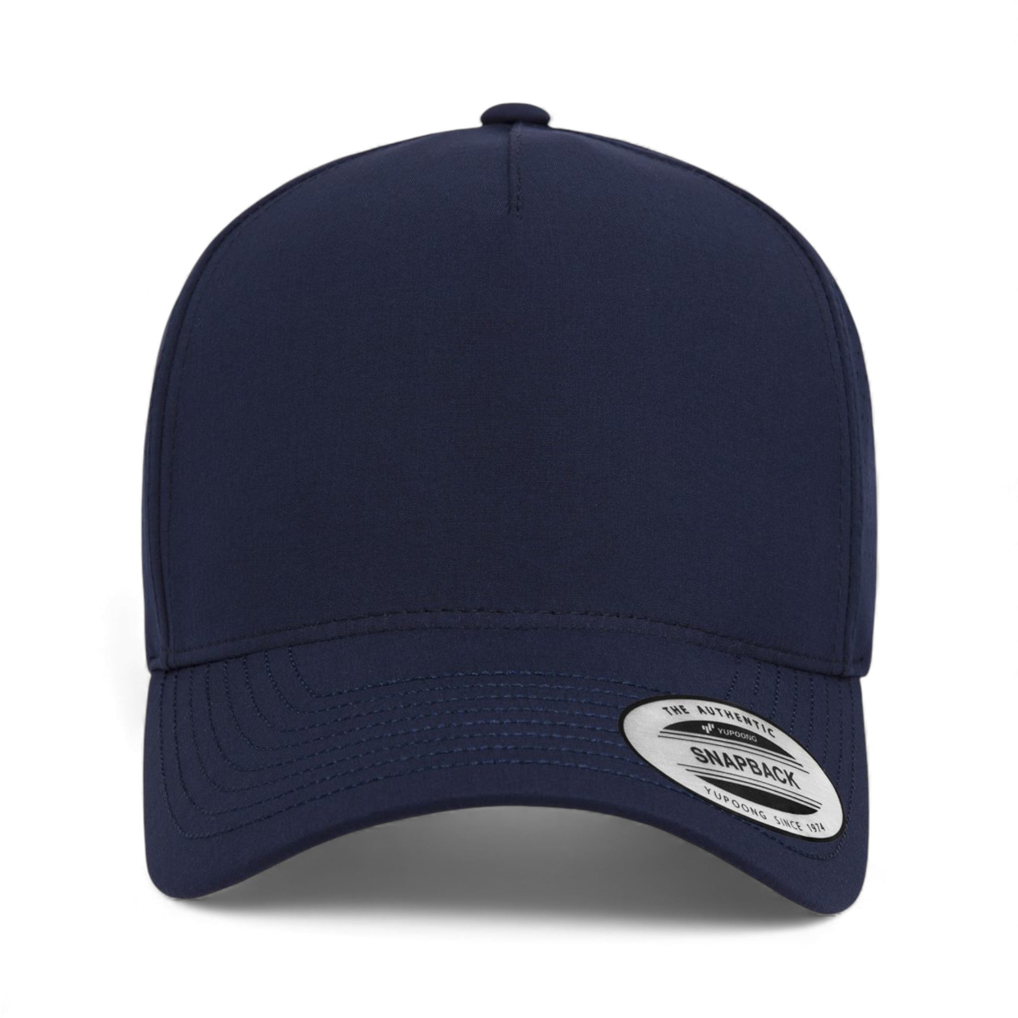 Front view of YP Classics 5389AP custom hat in navy