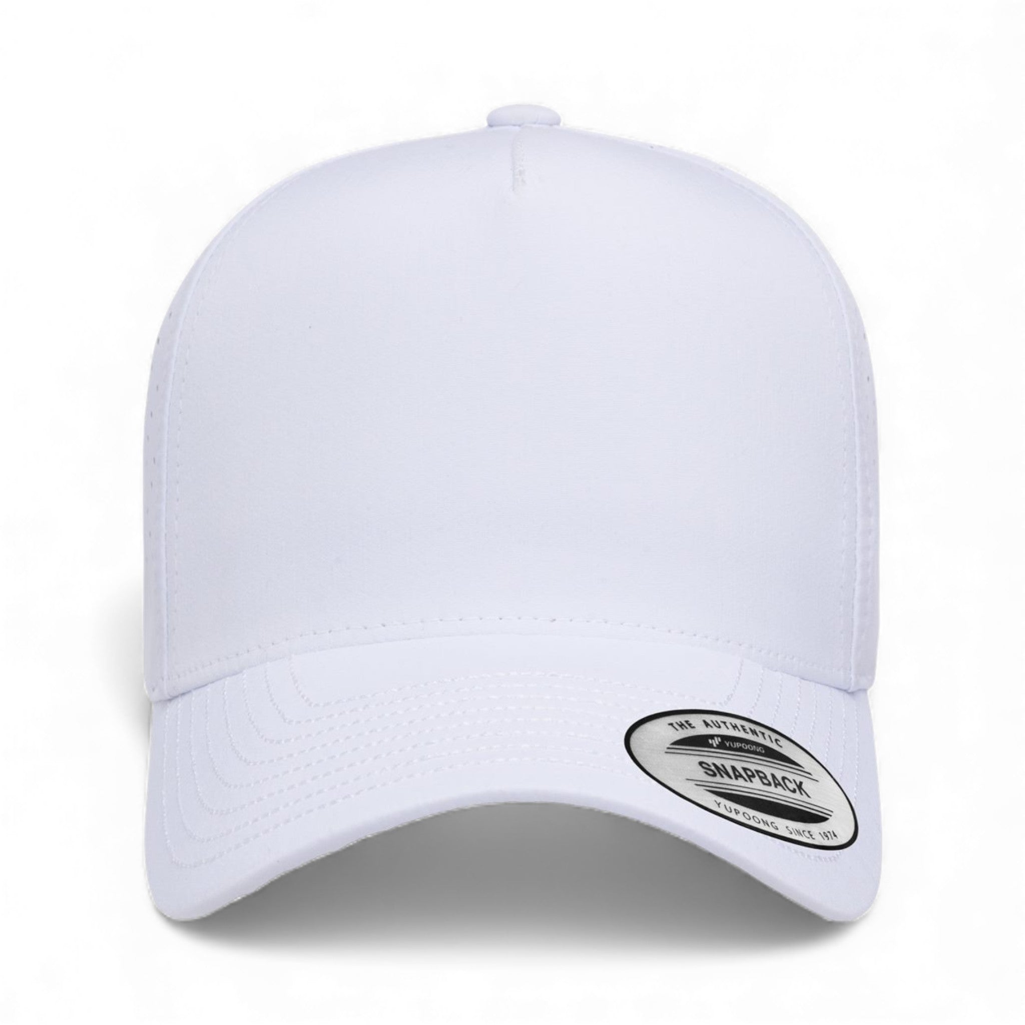 Front view of YP Classics 5389AP custom hat in white
