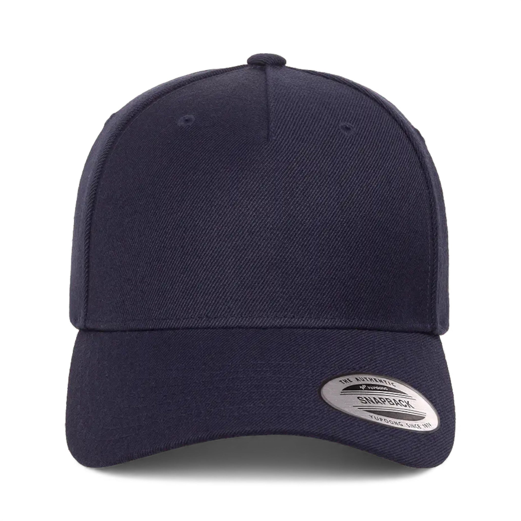 Front view of YP Classics 5789M custom hat in navy