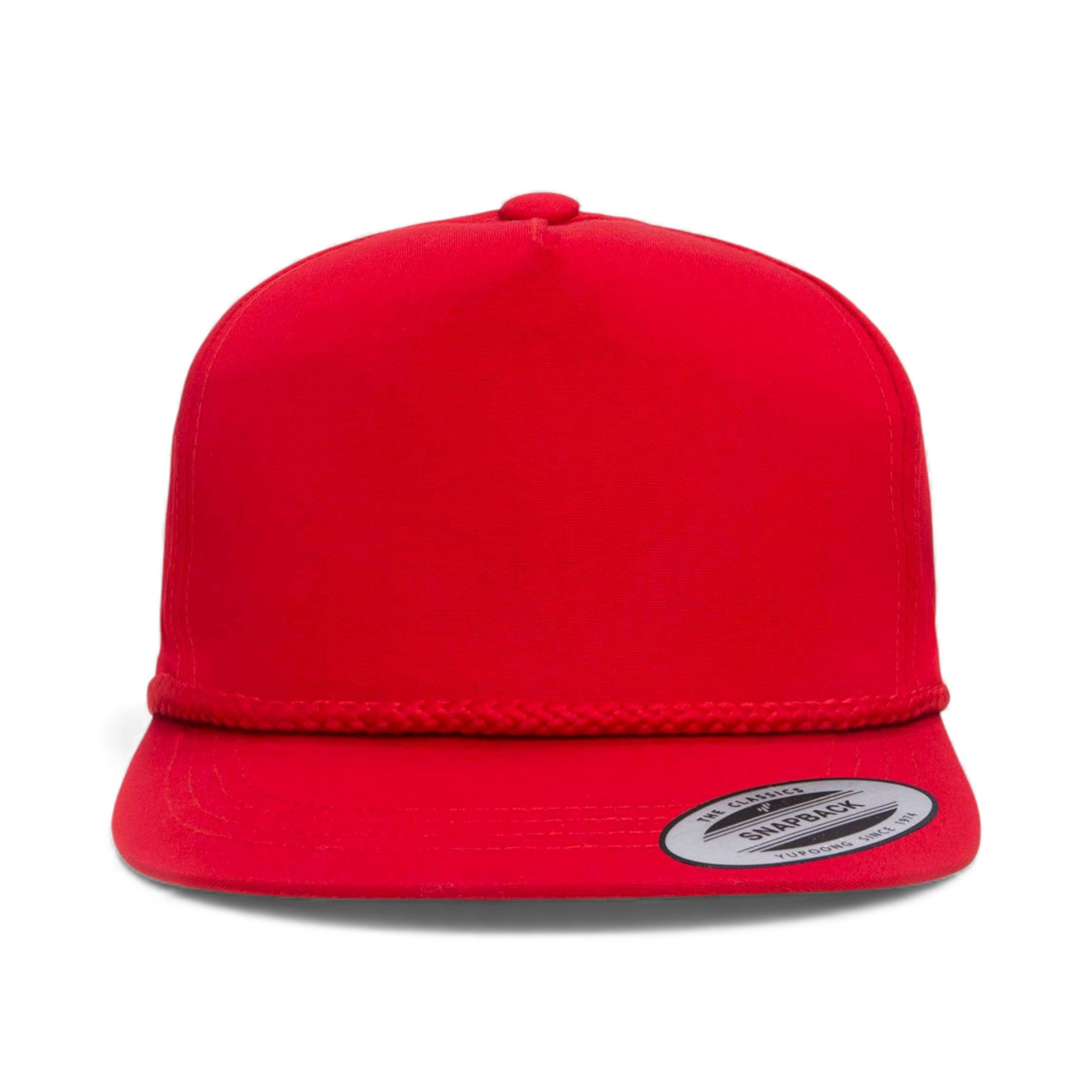 Front view of YP Classics 6002YP custom hat in red