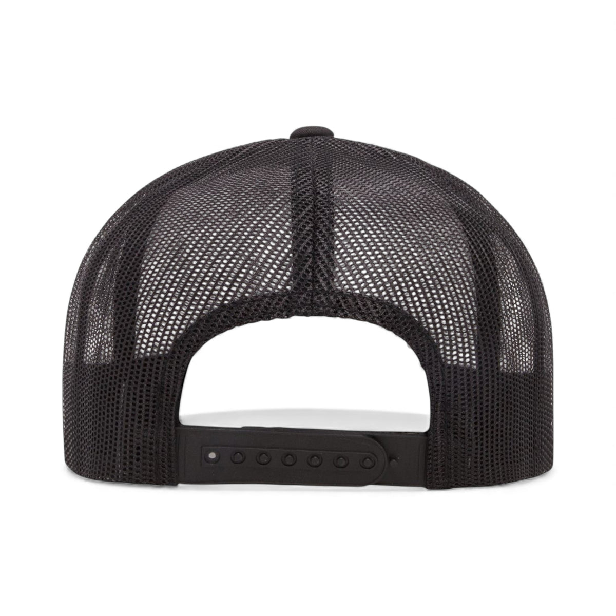 Back view of YP Classics 6006 custom hat in black, white and black