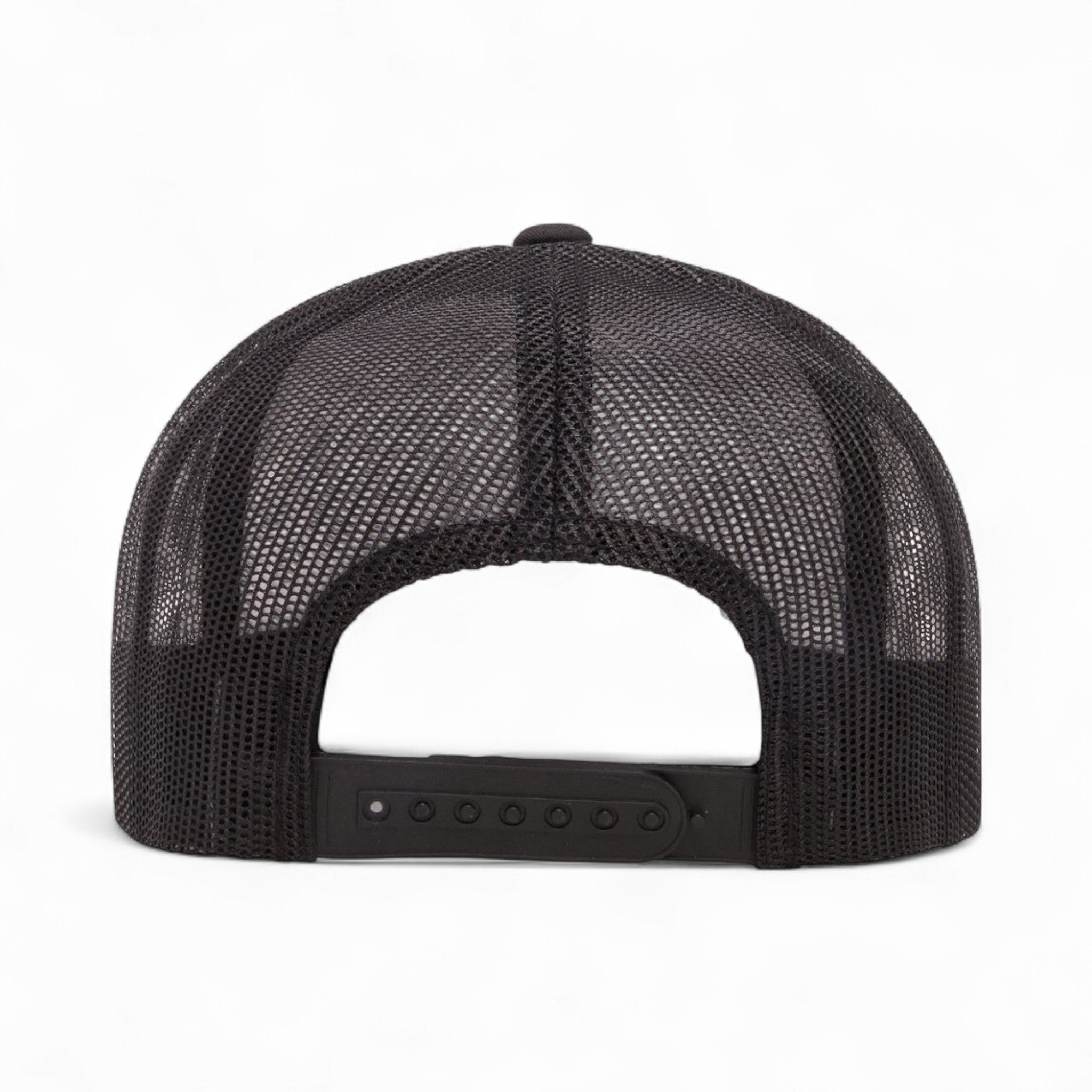 Back view of YP Classics 6006 custom hat in black, white and black