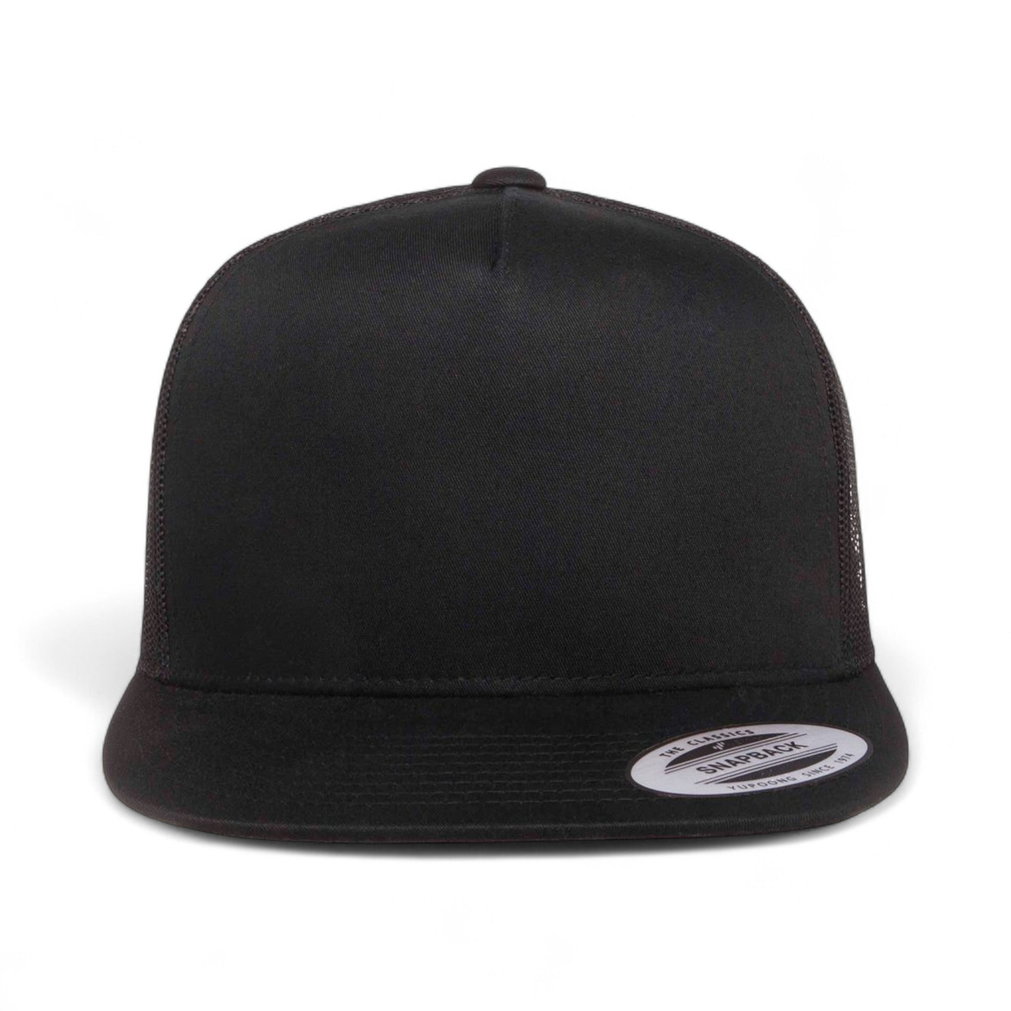 Front view of YP Classics 6006 custom hat in black
