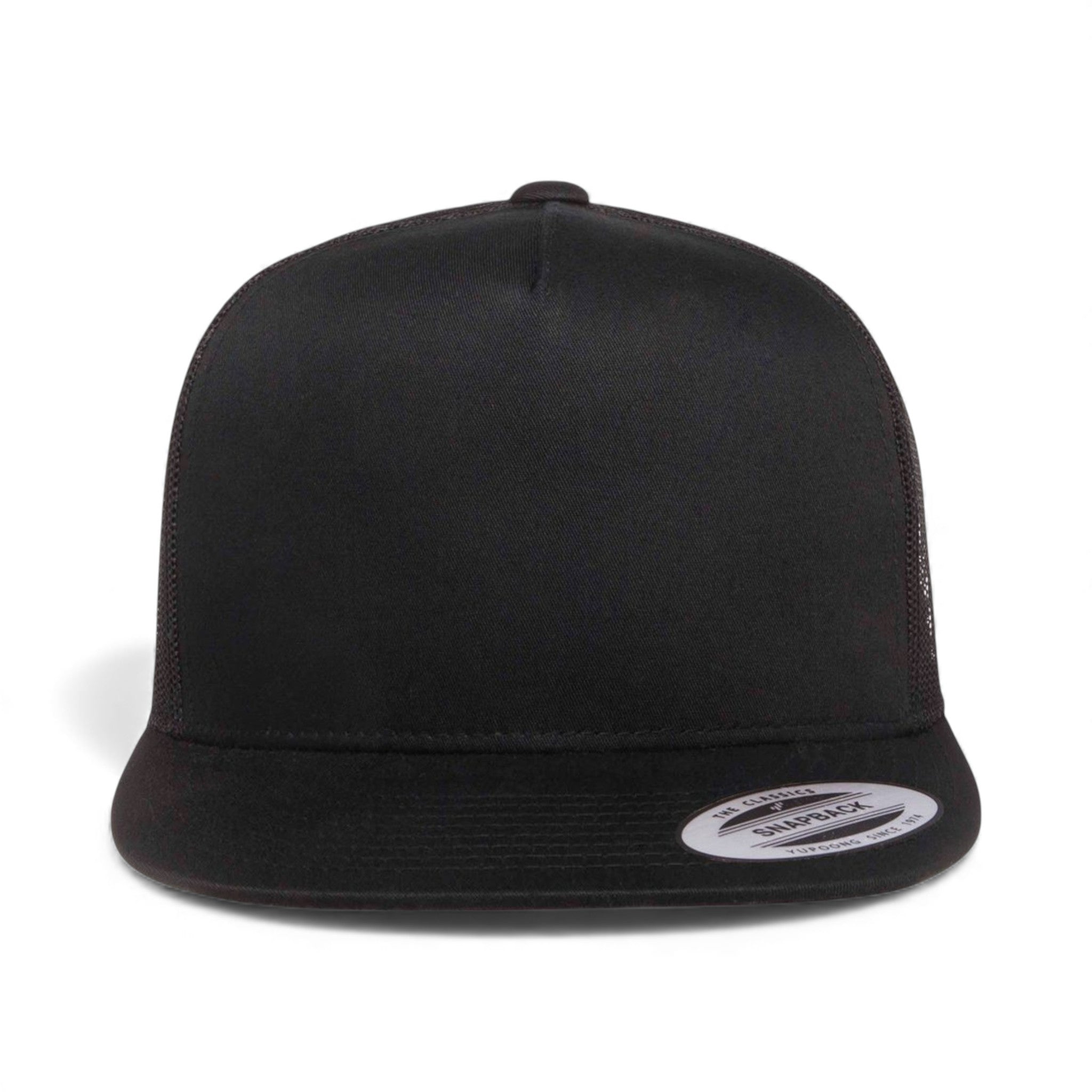 Front view of YP Classics 6006 custom hat in black