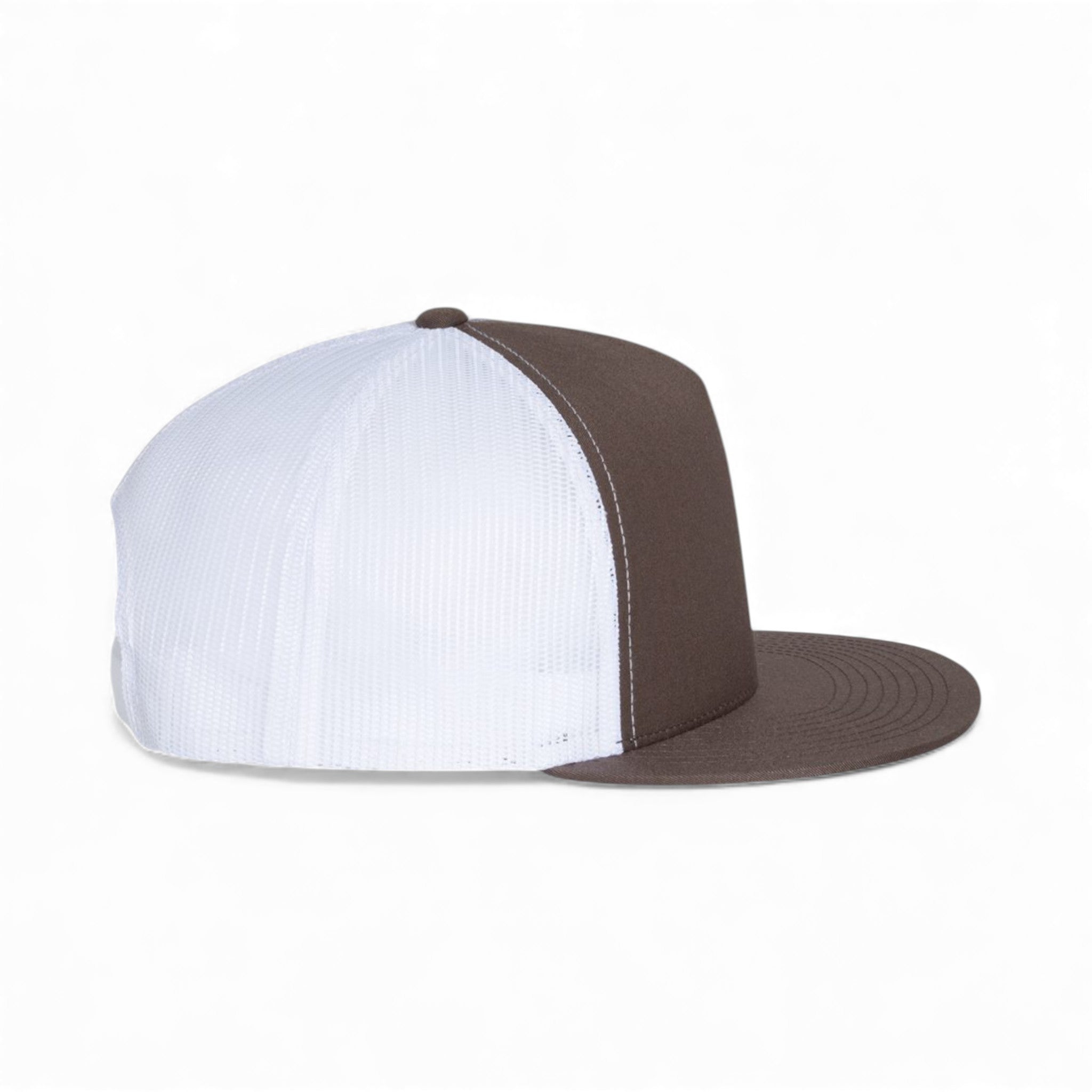 Right side view of YP Classics 6006 custom hat in brown and white