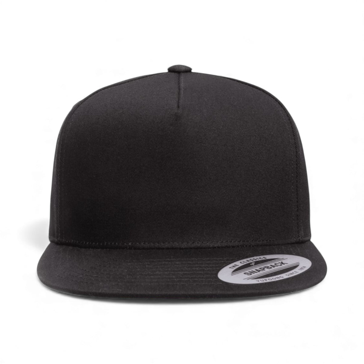 Front view of YP Classics 6007 custom hat in black