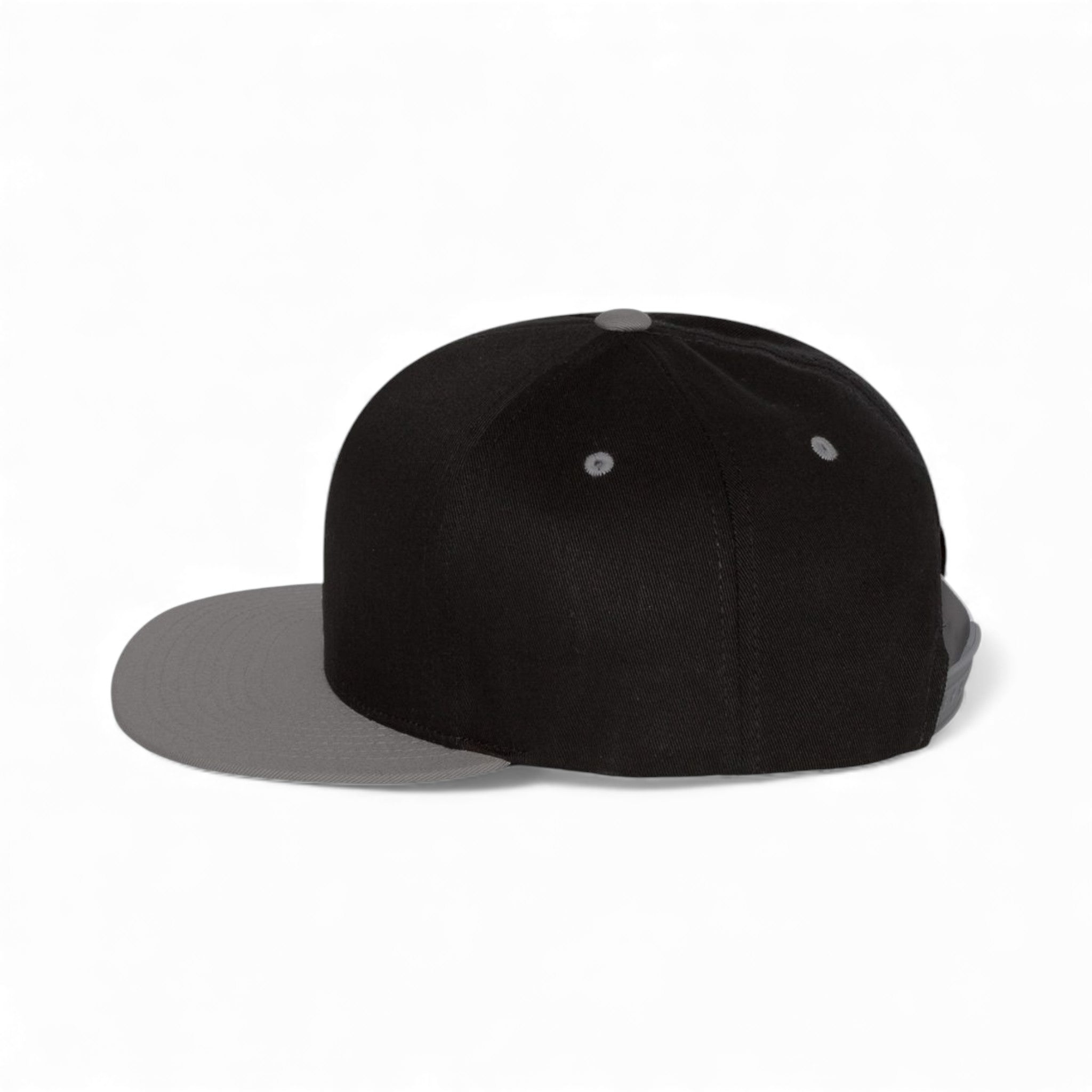 Left side view of YP Classics 6007 custom hat in black and grey