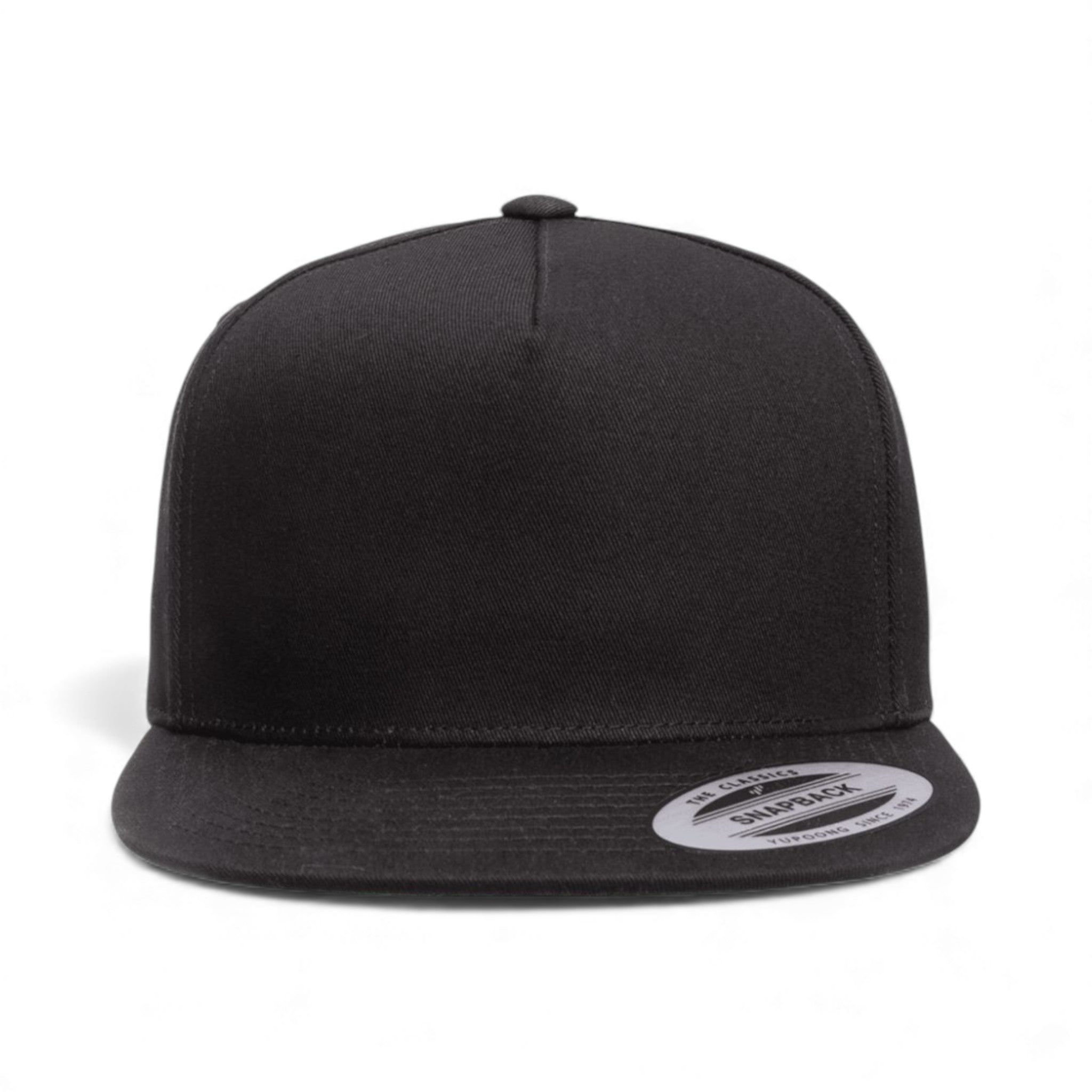 Front view of YP Classics 6007 custom hat in black
