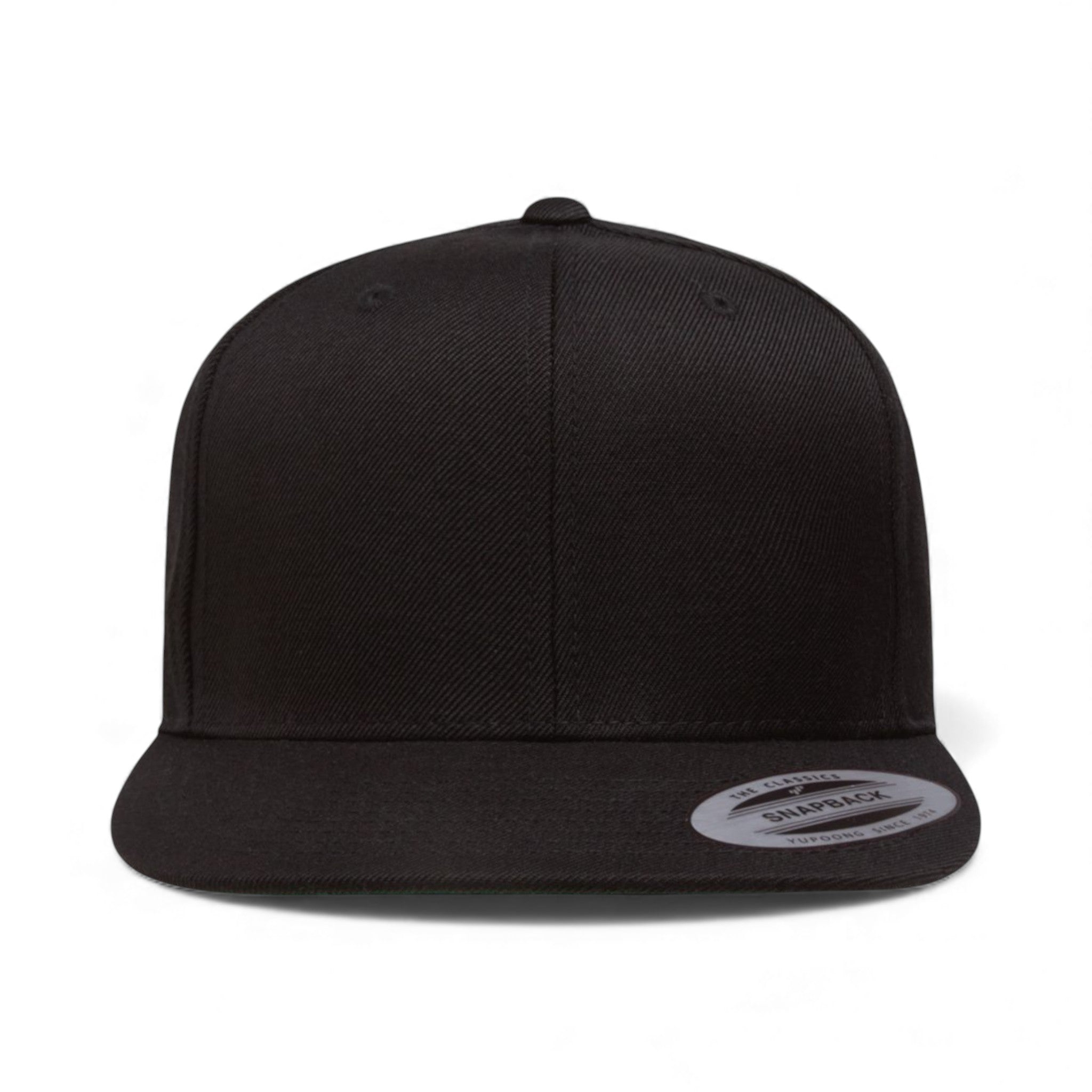 Front view of YP Classics 6089M custom hat in black