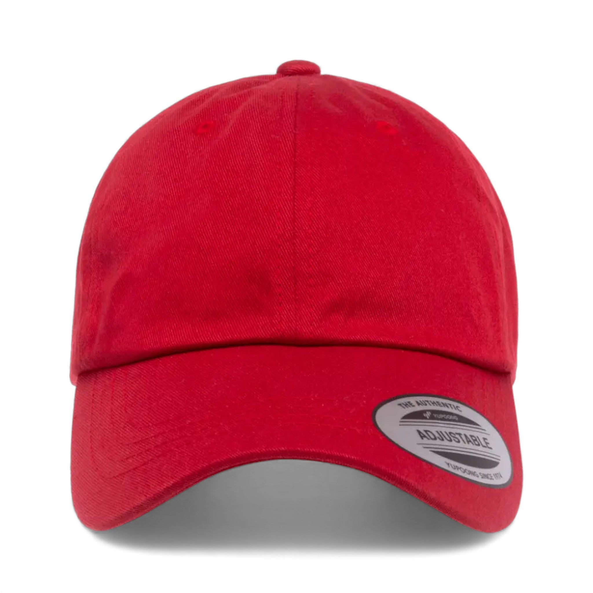 Front view of YP Classics 6245CM custom hat in cranberry