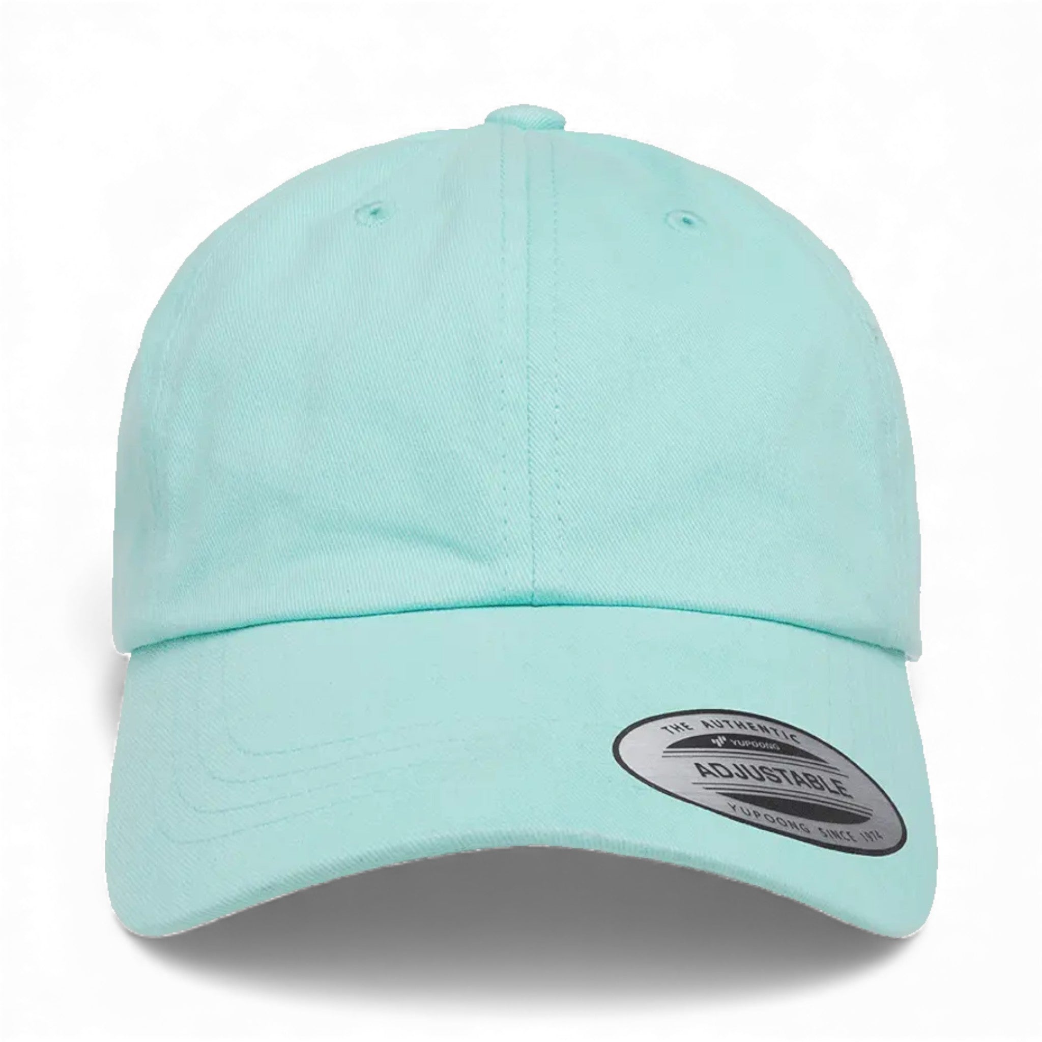 Front view of YP Classics 6245PT custom hat in diamond blue