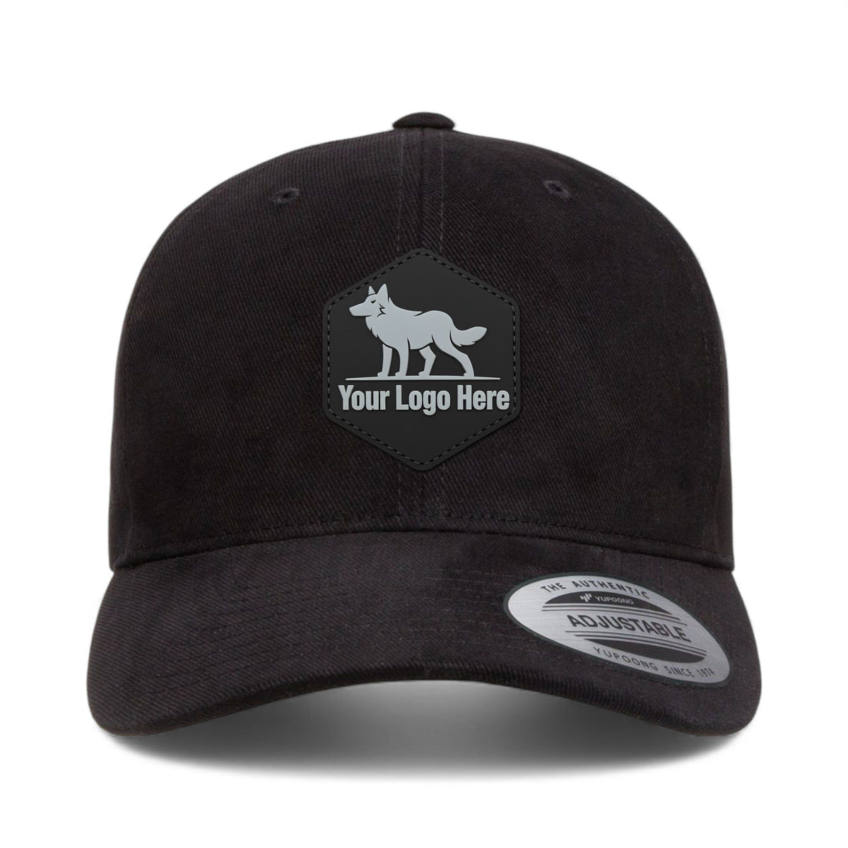 PVC patch preview of YP Classics 6363V custom hat in black