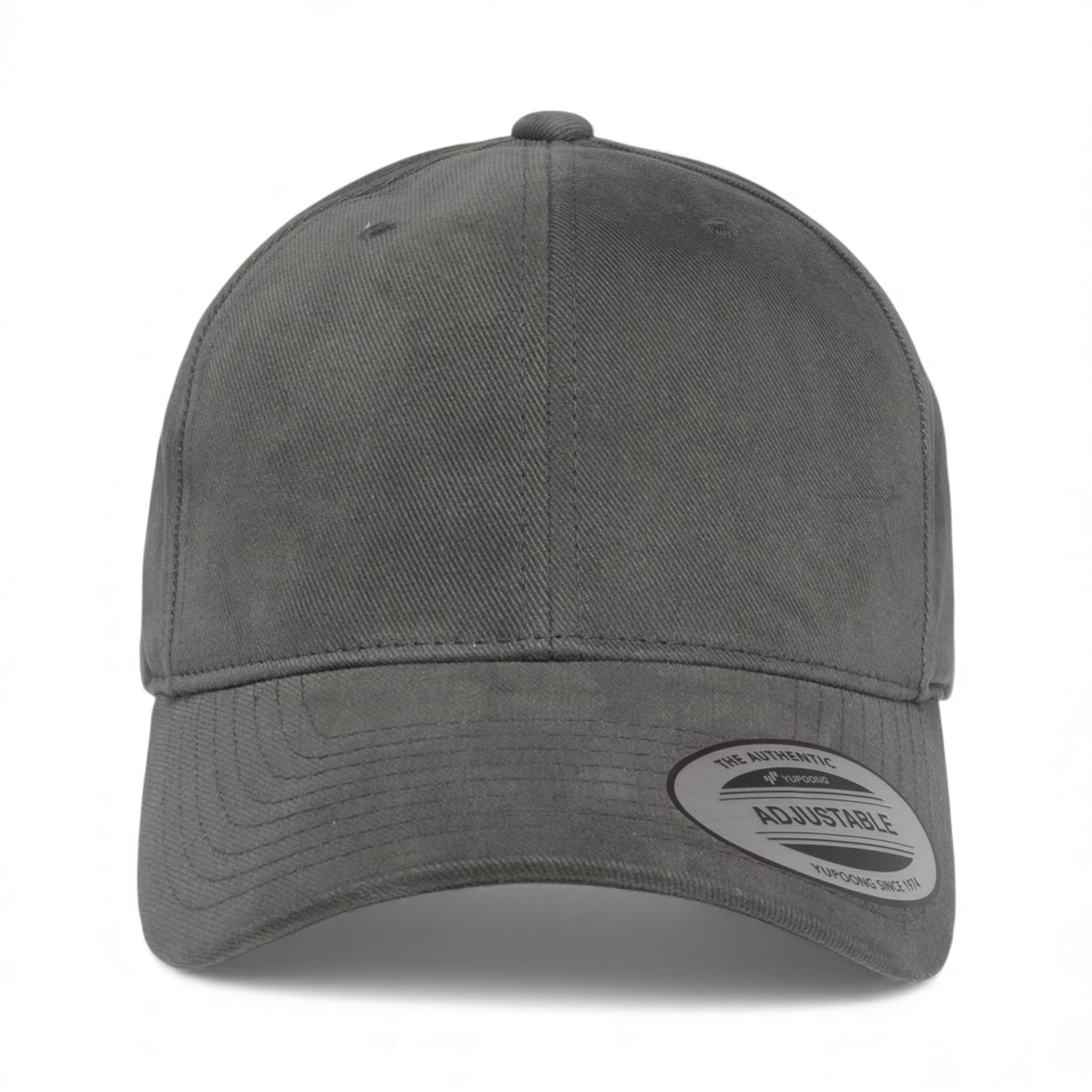 Front view of YP Classics 6363V custom hat in dark grey