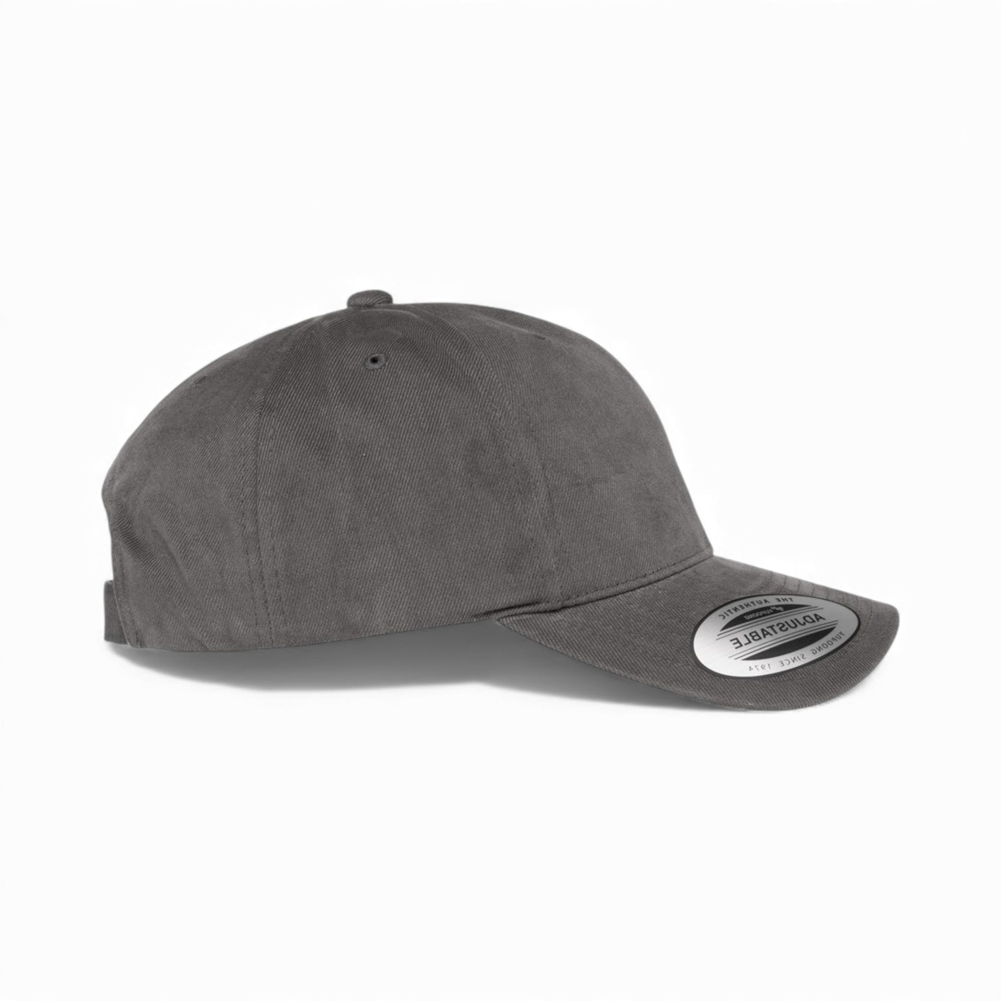 Right side view of YP Classics 6363V custom hat in dark grey