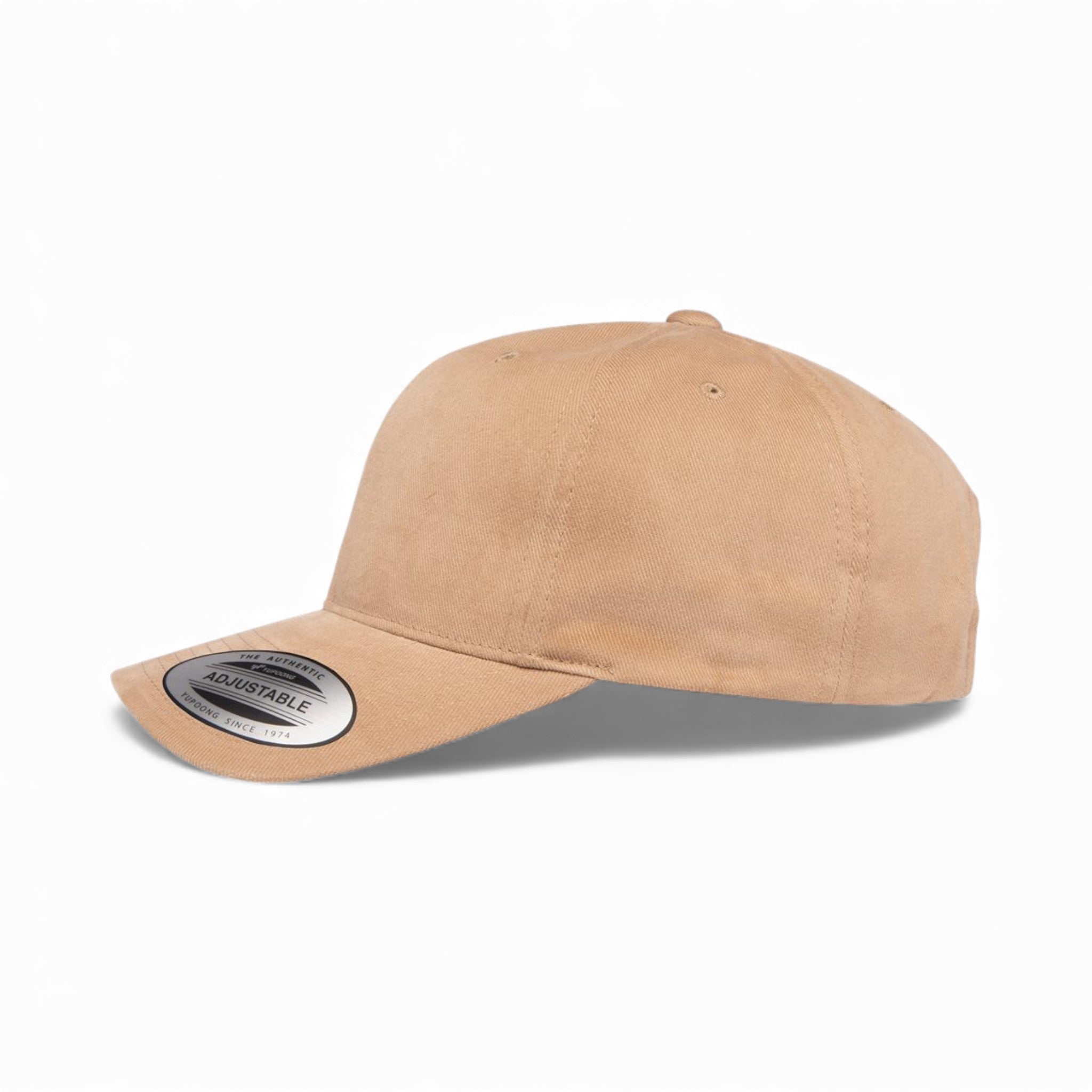 Left side view of YP Classics 6363V custom hat in khaki