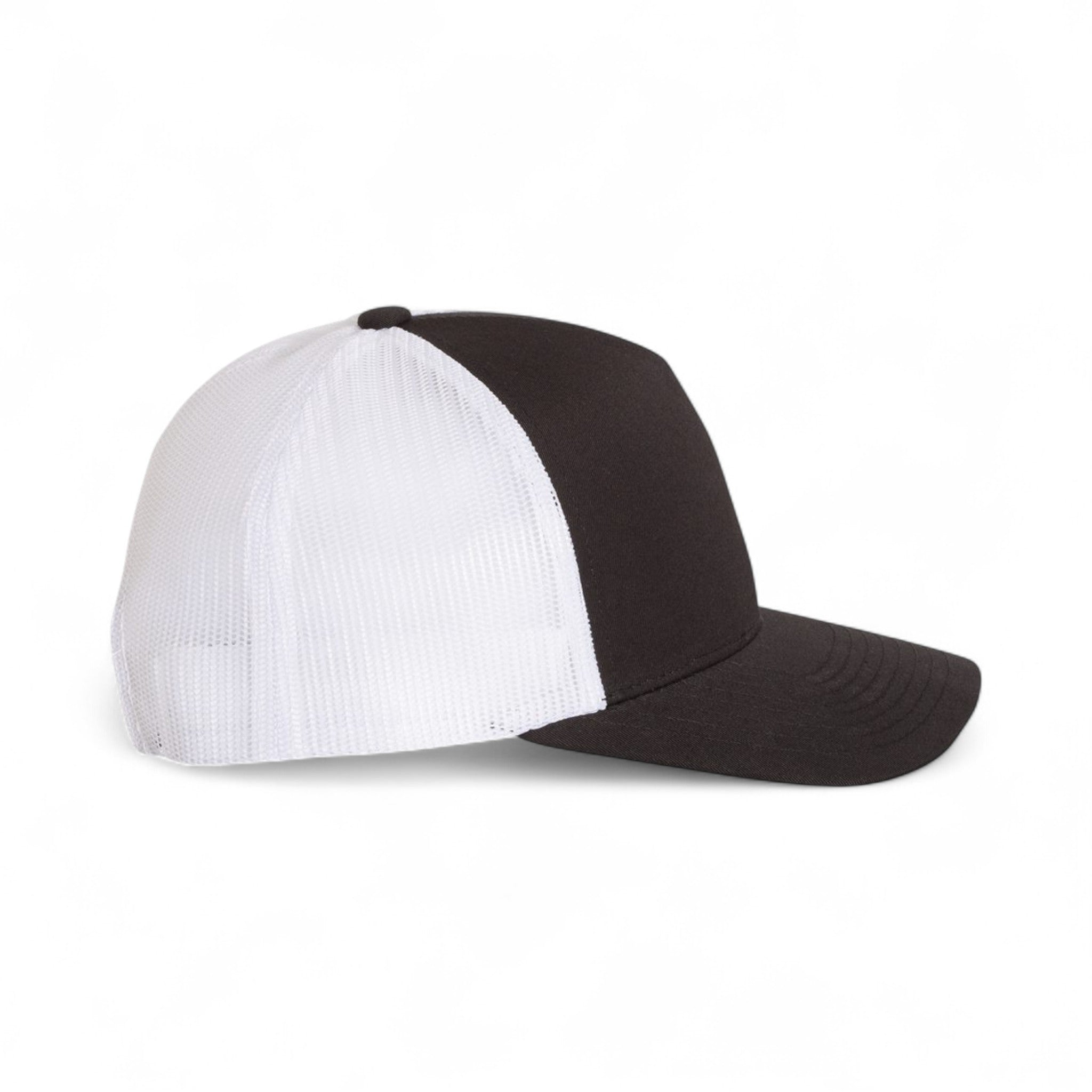 Right side view of YP Classics 6506 custom hat in black and white