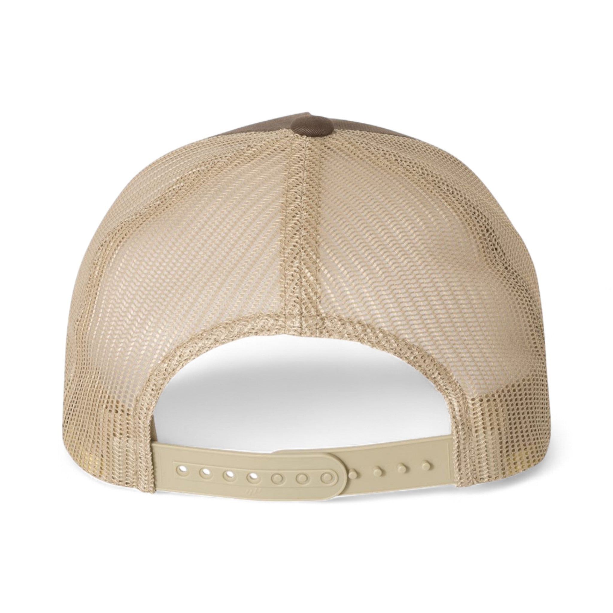Back view of YP Classics 6506 custom hat in brown and khaki