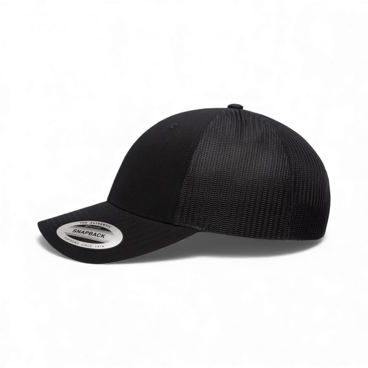 Left side view of YP Classics 6601 custom hat in black