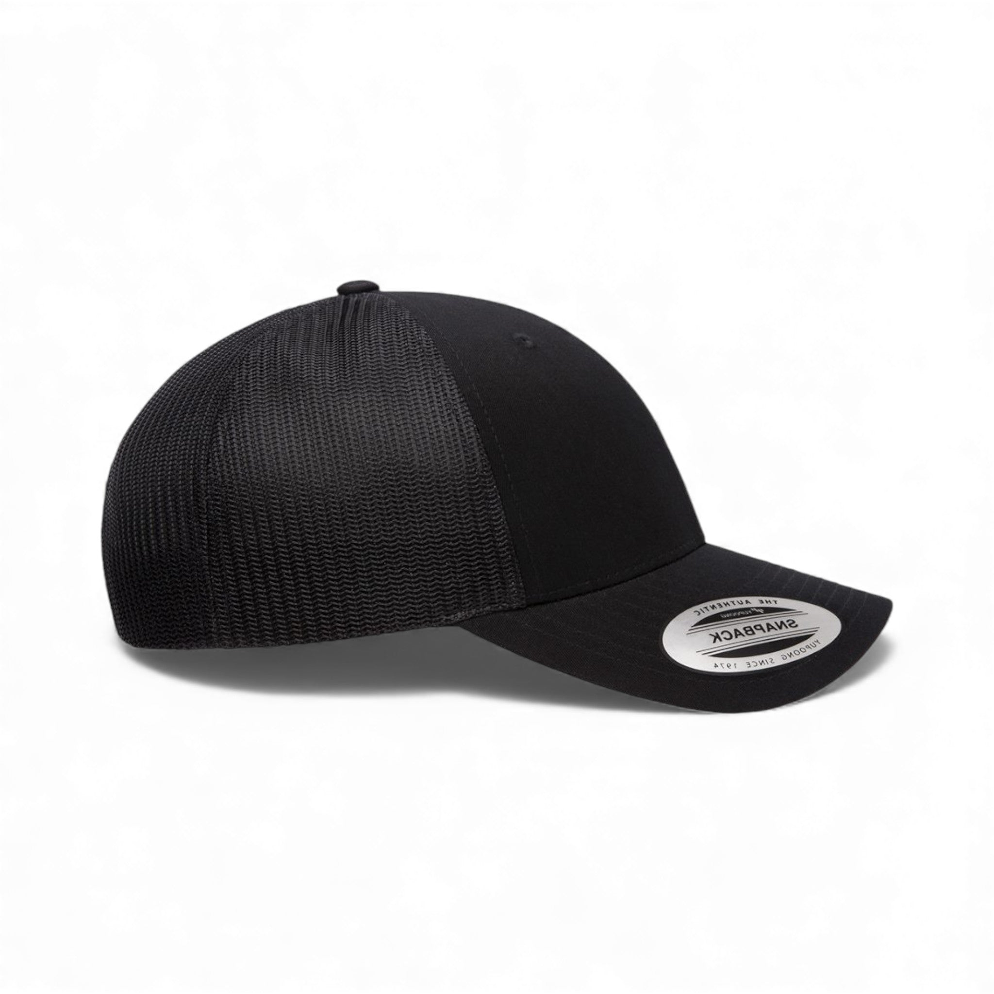 Right side view of YP Classics 6601 custom hat in black