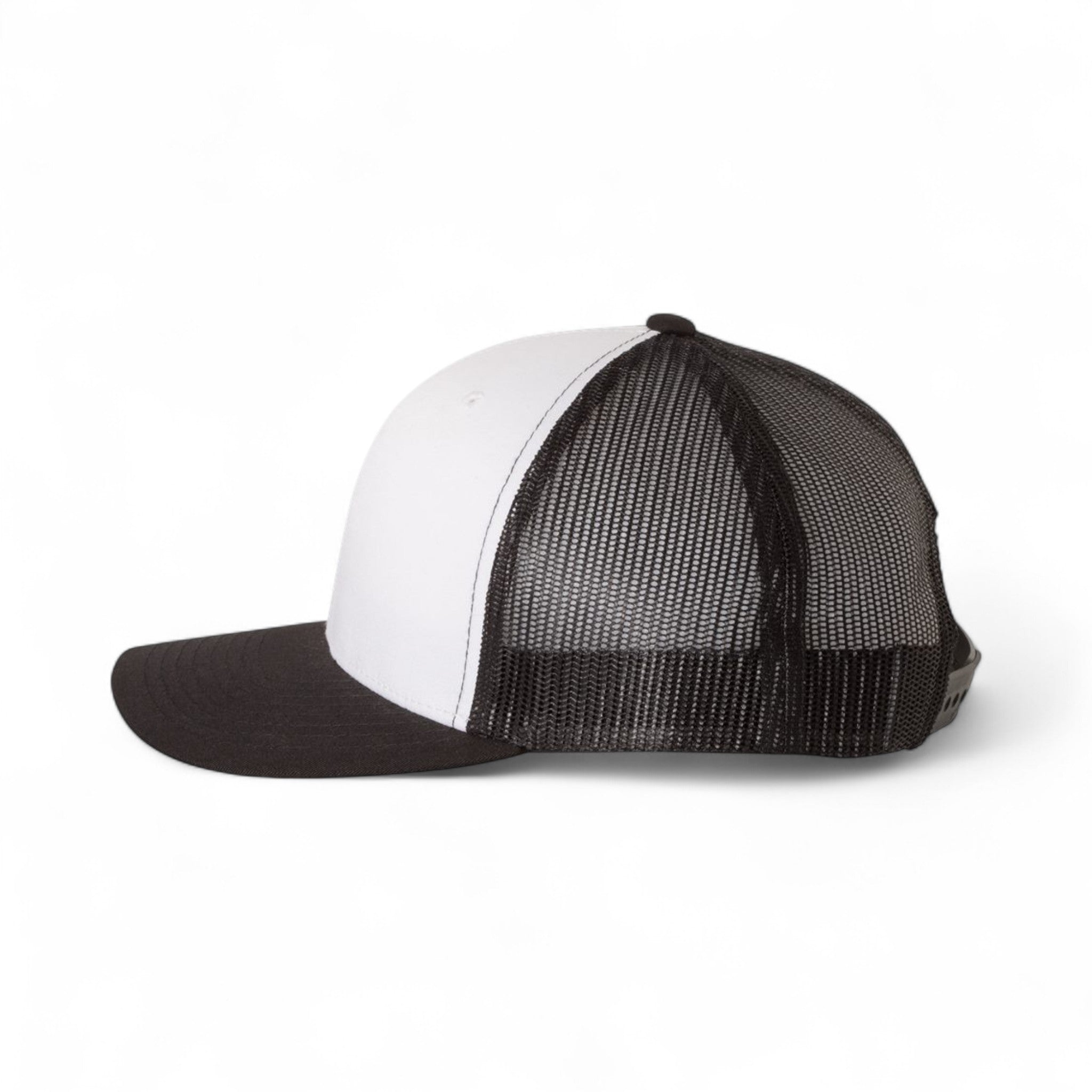 Left side view of YP Classics 6606 custom hat in black, white and black