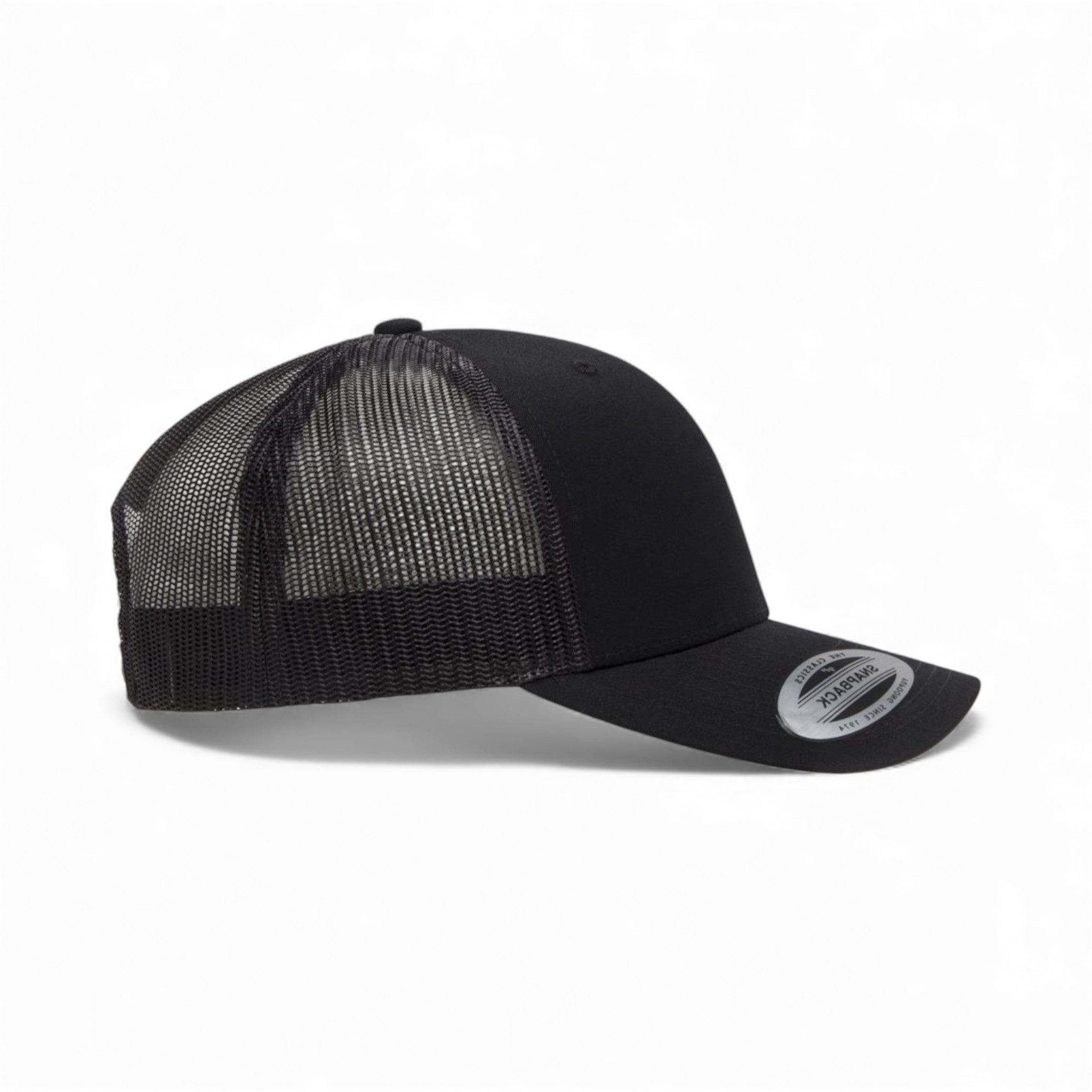 Right side view of YP Classics 6606 custom hat in black