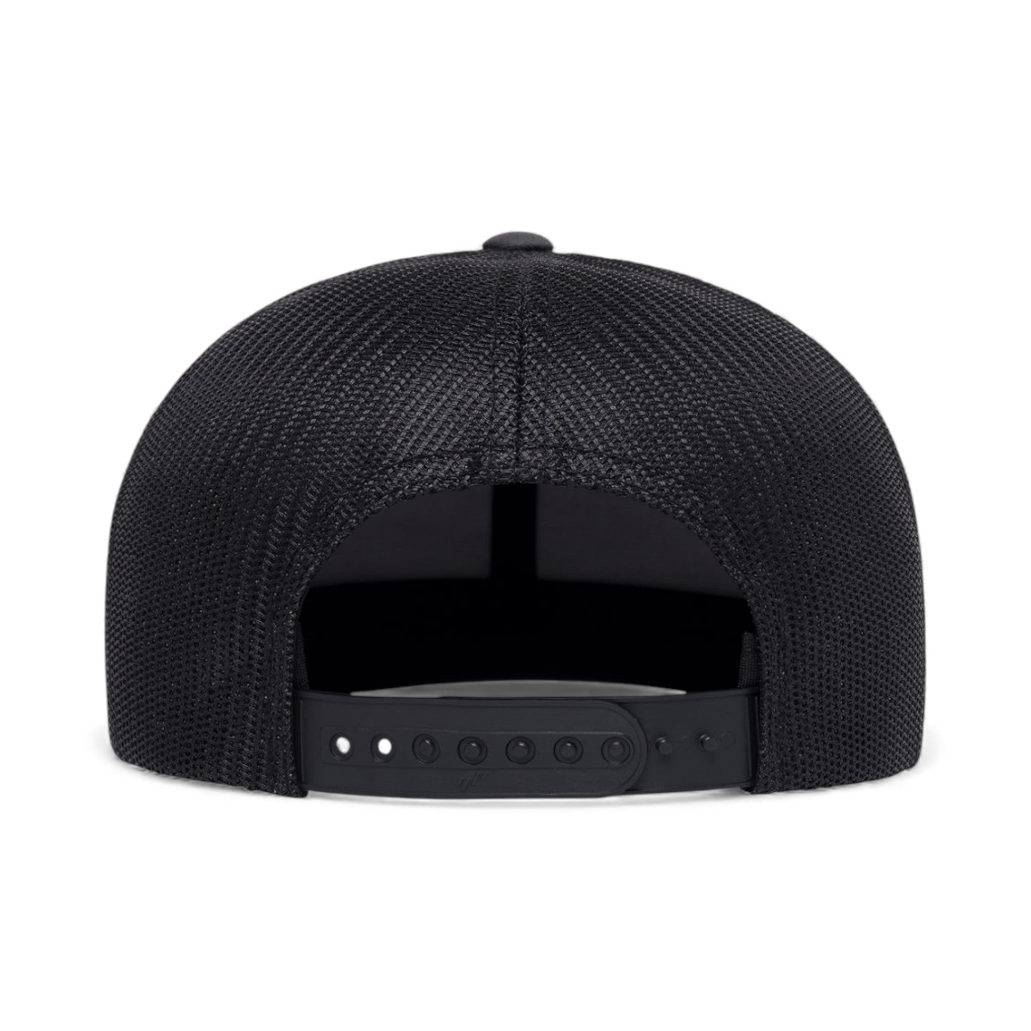Back view of YP Classics 6609 custom hat in charcoal and black