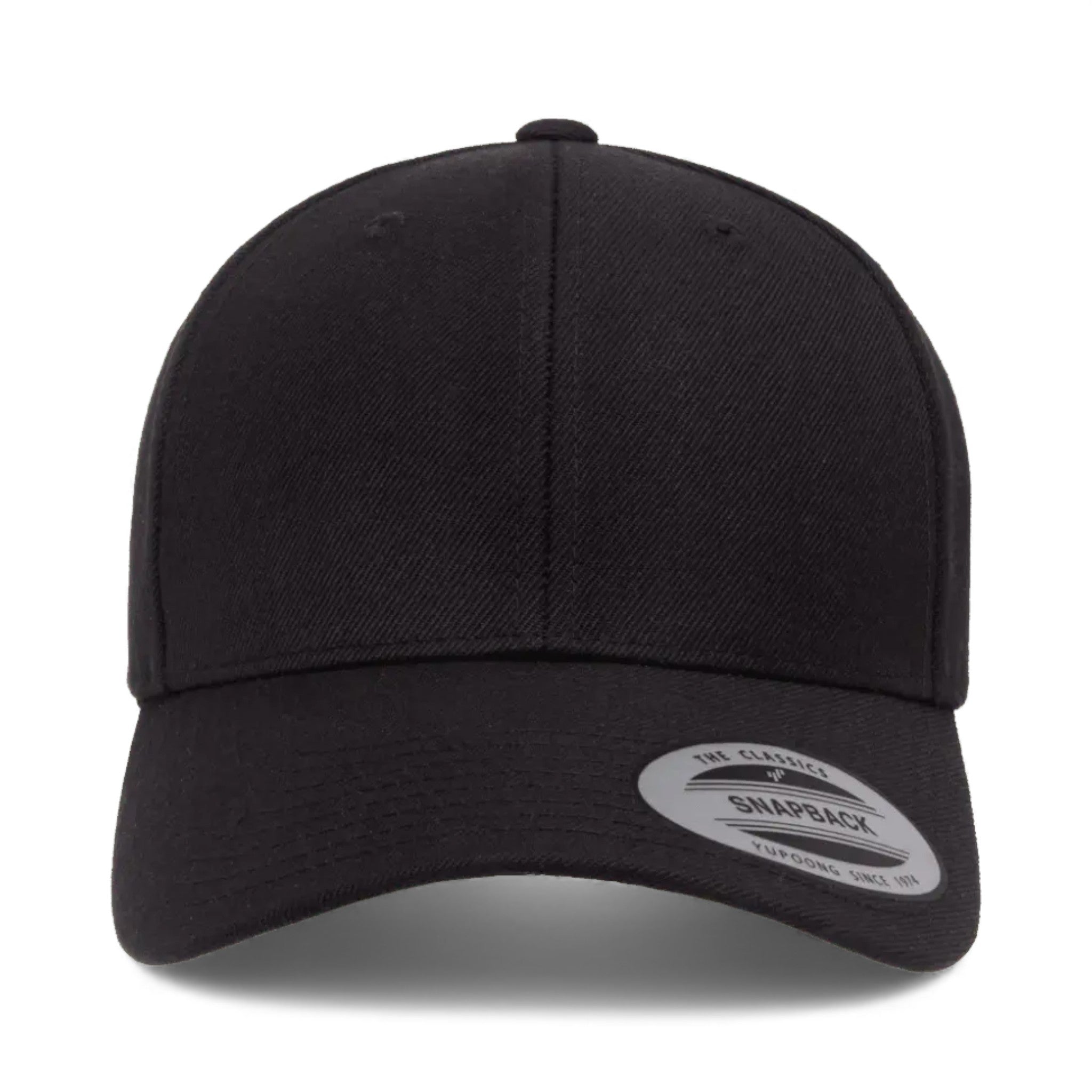 Front view of YP Classics 6789M custom hat in black