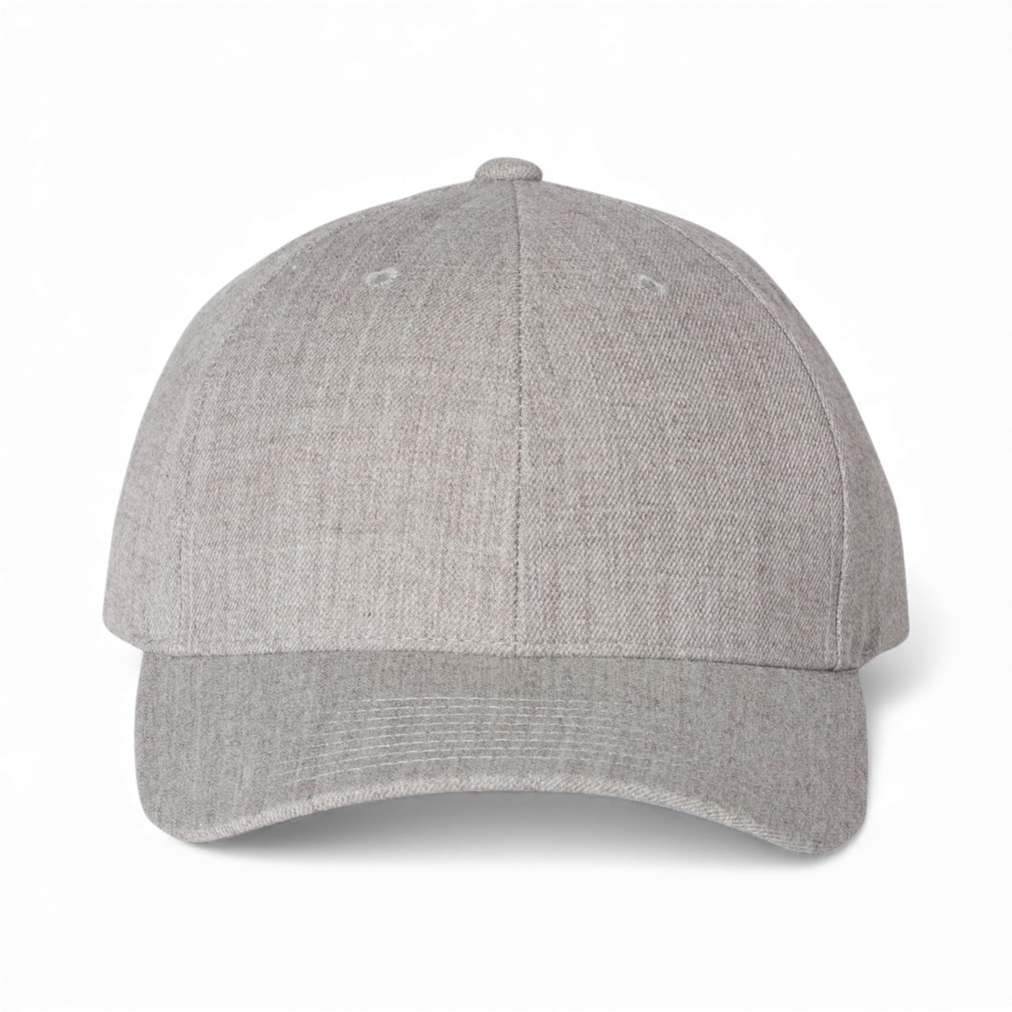 Front view of YP Classics 6789M custom hat in heather grey