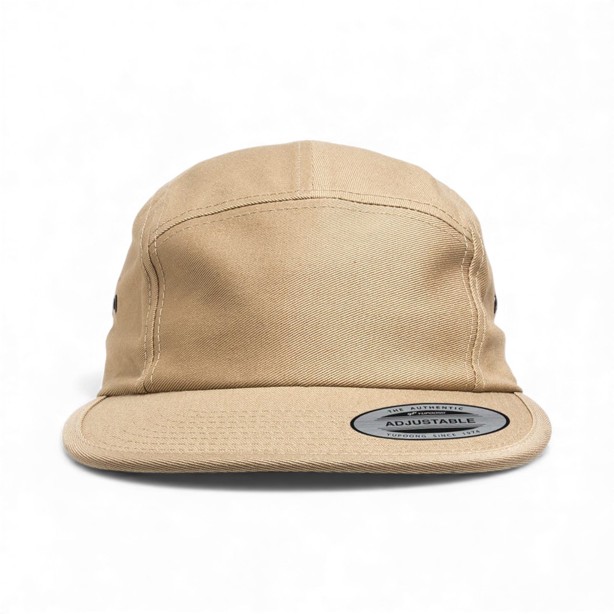 Front view of YP Classics 7005 custom hat in khaki