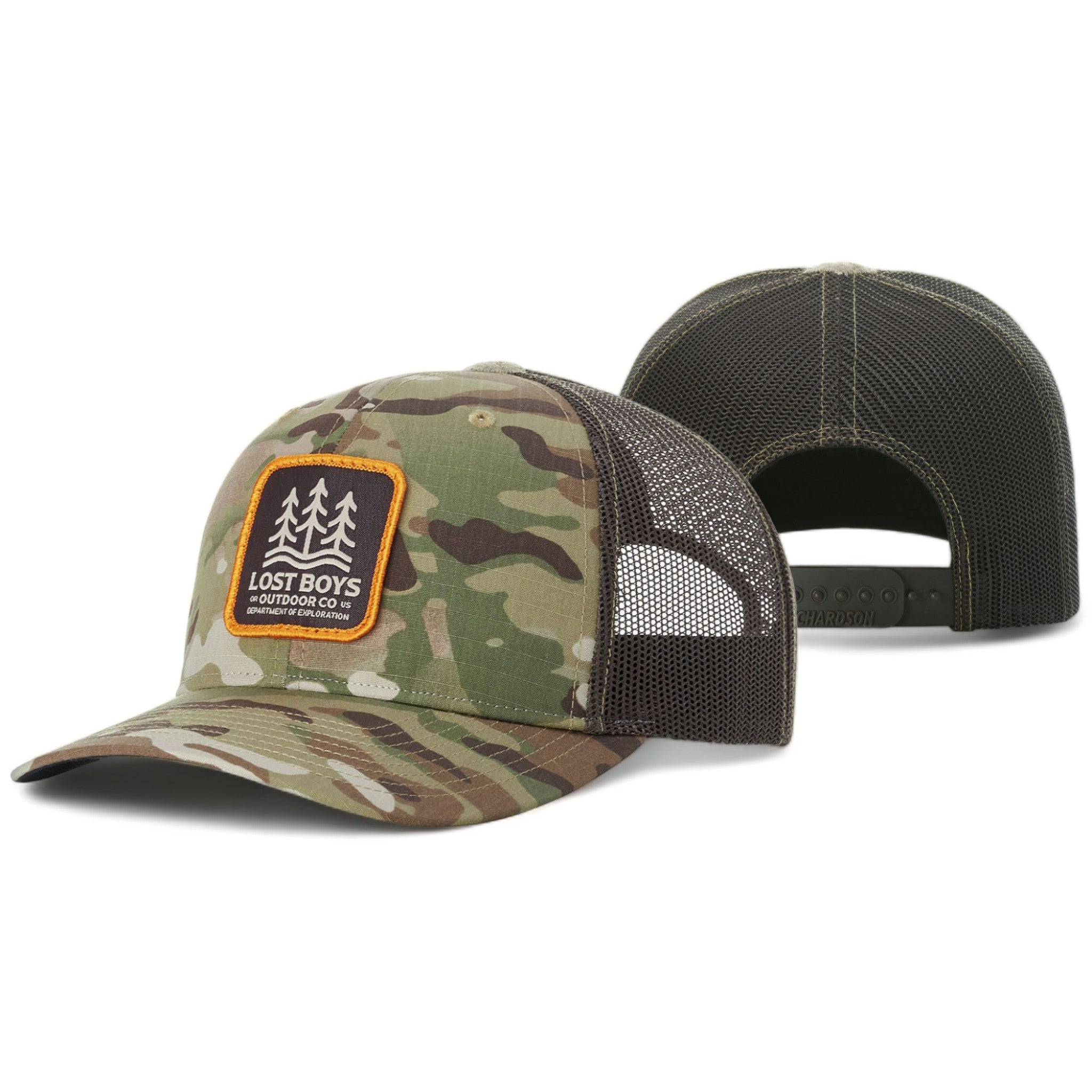 Custom camo hat with patch