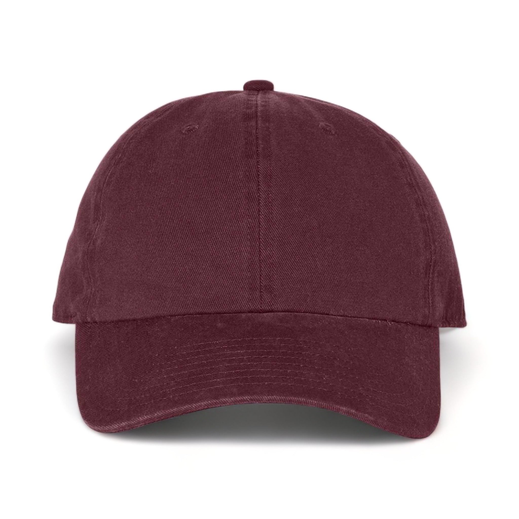 Front view of 47 Brand 4700 custom hat in dark maroon