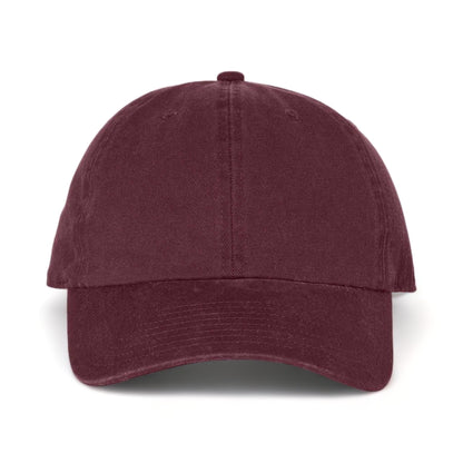 Front view of 47 Brand 4700 custom hat in dark maroon