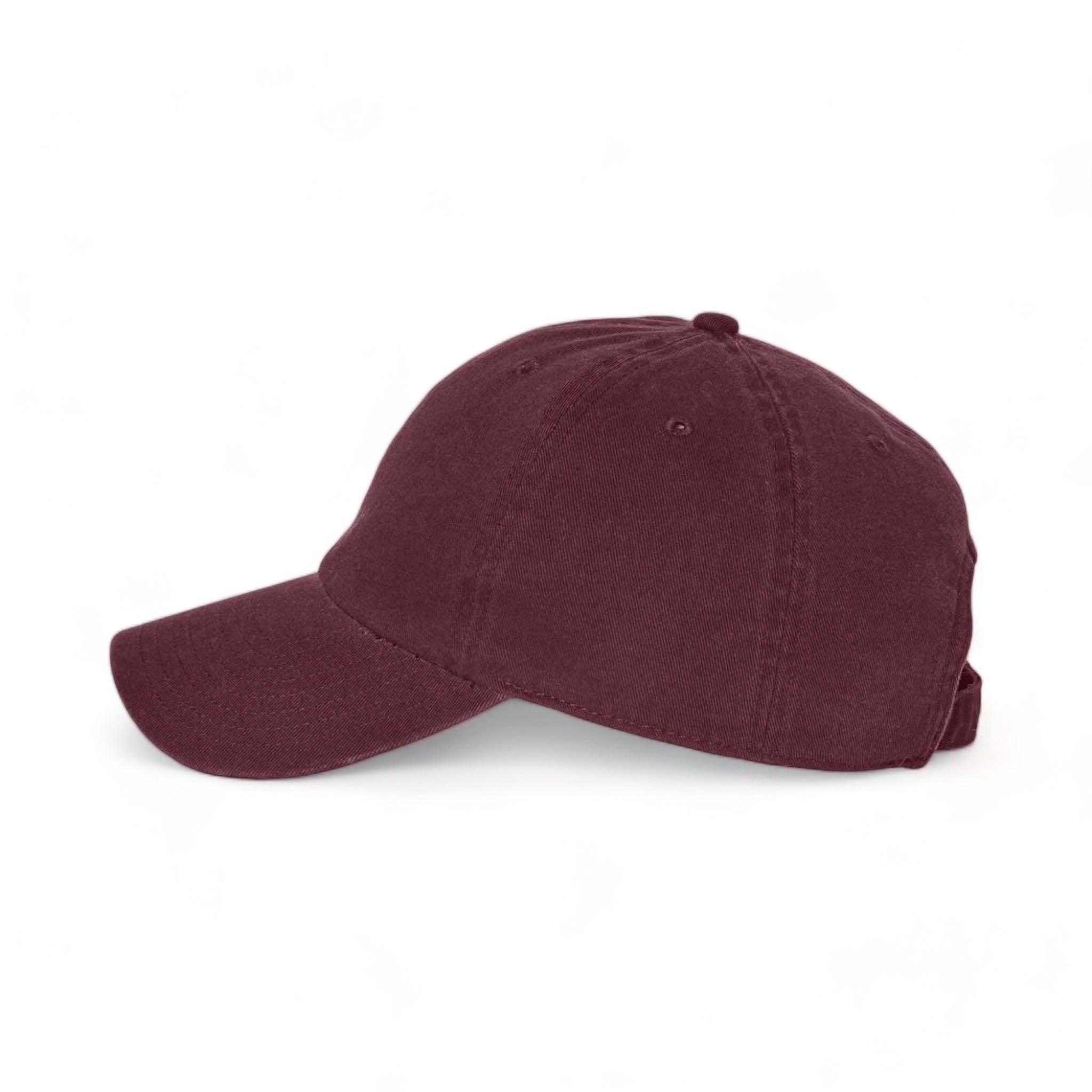 Side view of 47 Brand 4700 custom hat in dark maroon