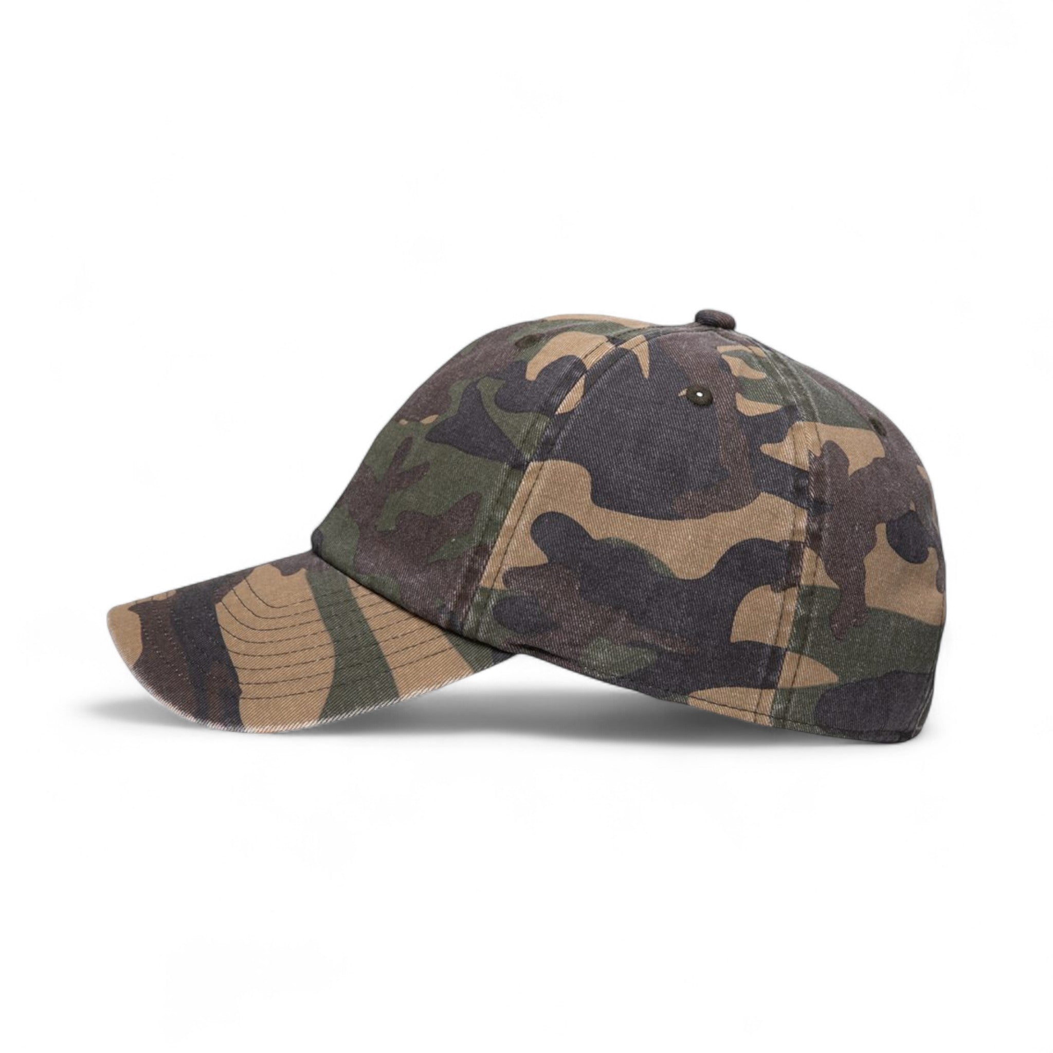 Left side view of 47 Brand 4700 custom hat in camo green