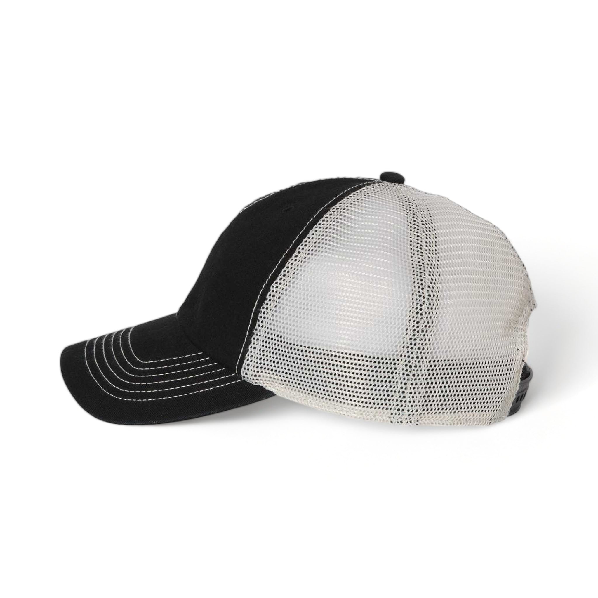 Side view of 47 Brand 4710 custom hat in black and stone