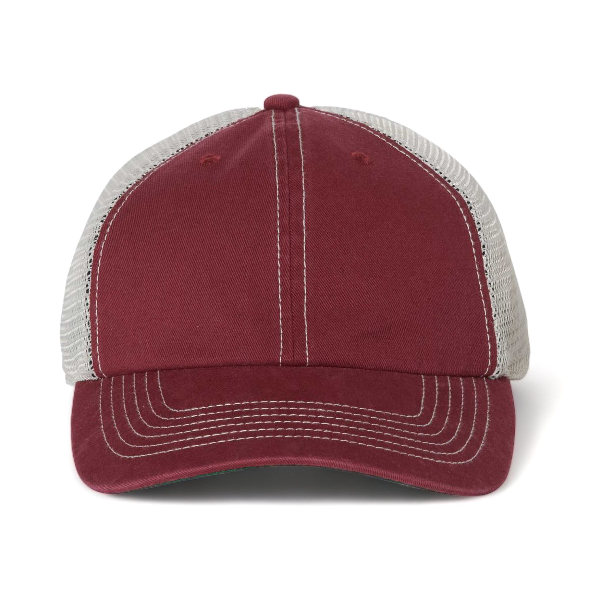Front view of 47 Brand 4710 custom hat in cardinal and stone