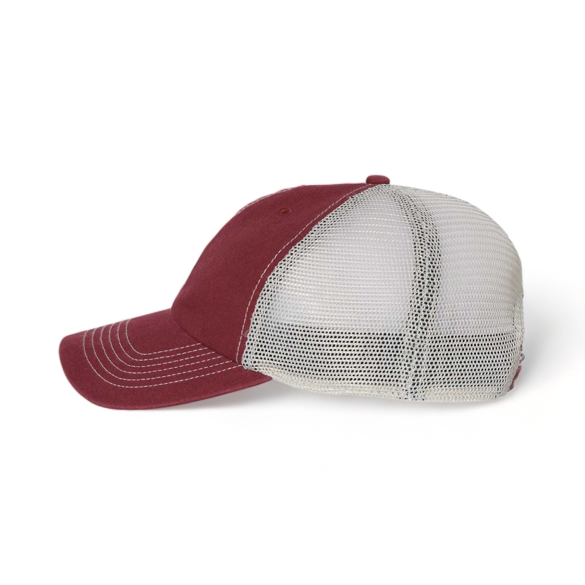 Side view of 47 Brand 4710 custom hat in cardinal and stone