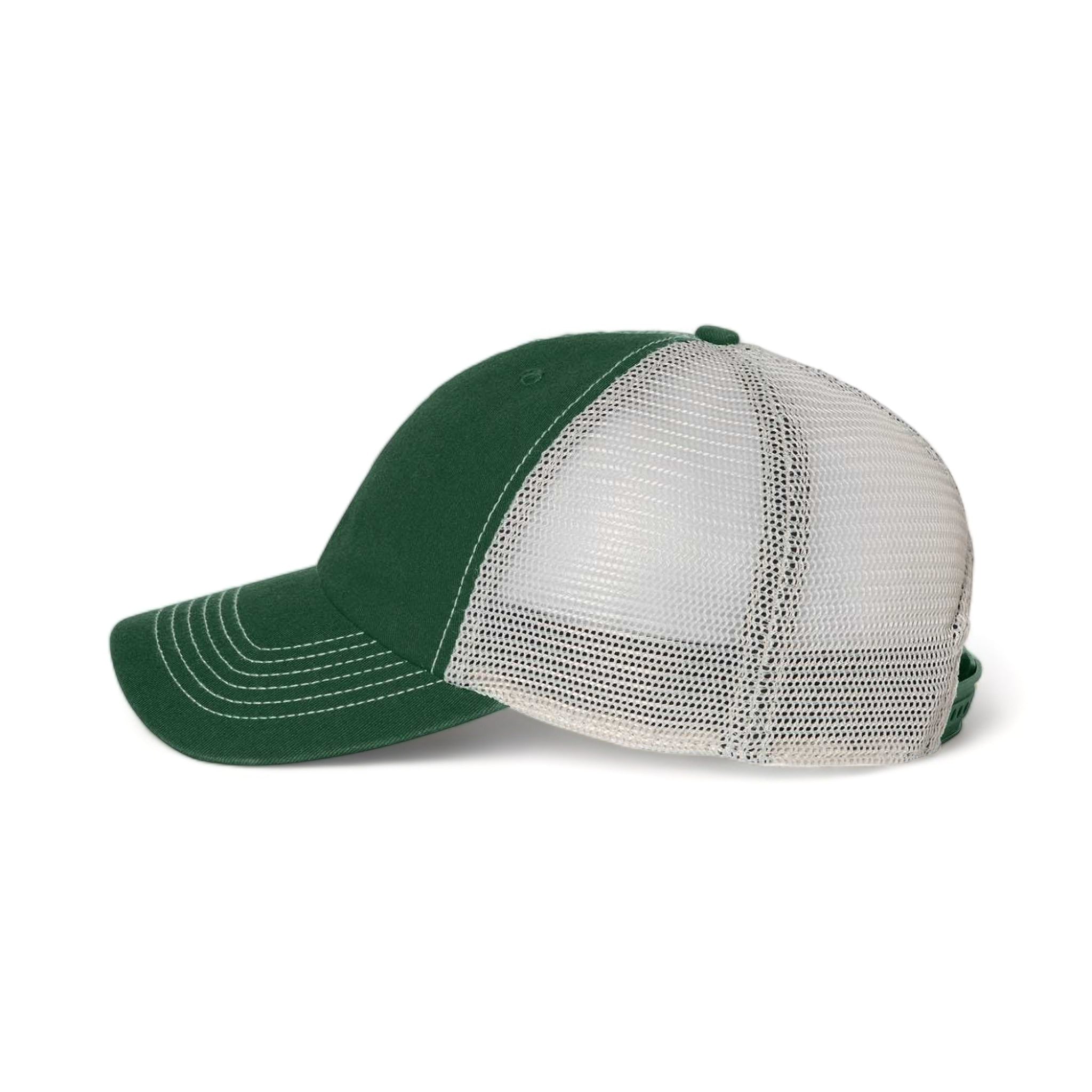 Side view of 47 Brand 4710 custom hat in dark green and stone