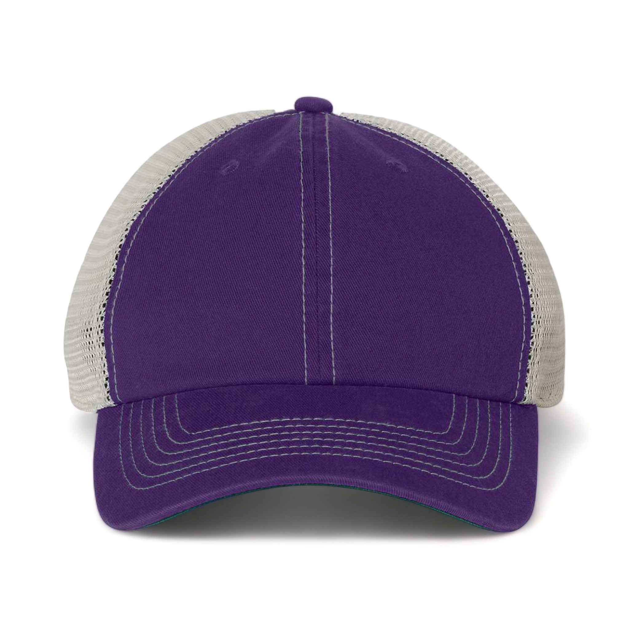Front view of 47 Brand 4710 custom hat in purple and stone