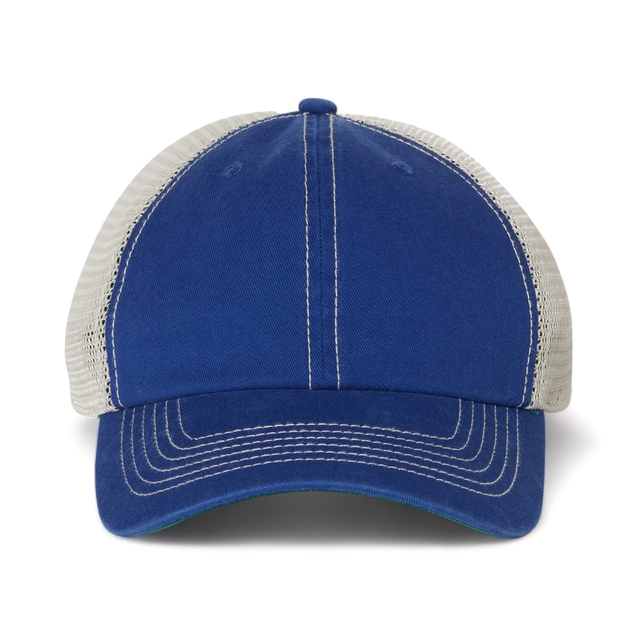 Front view of 47 Brand 4710 custom hat in royal and stone