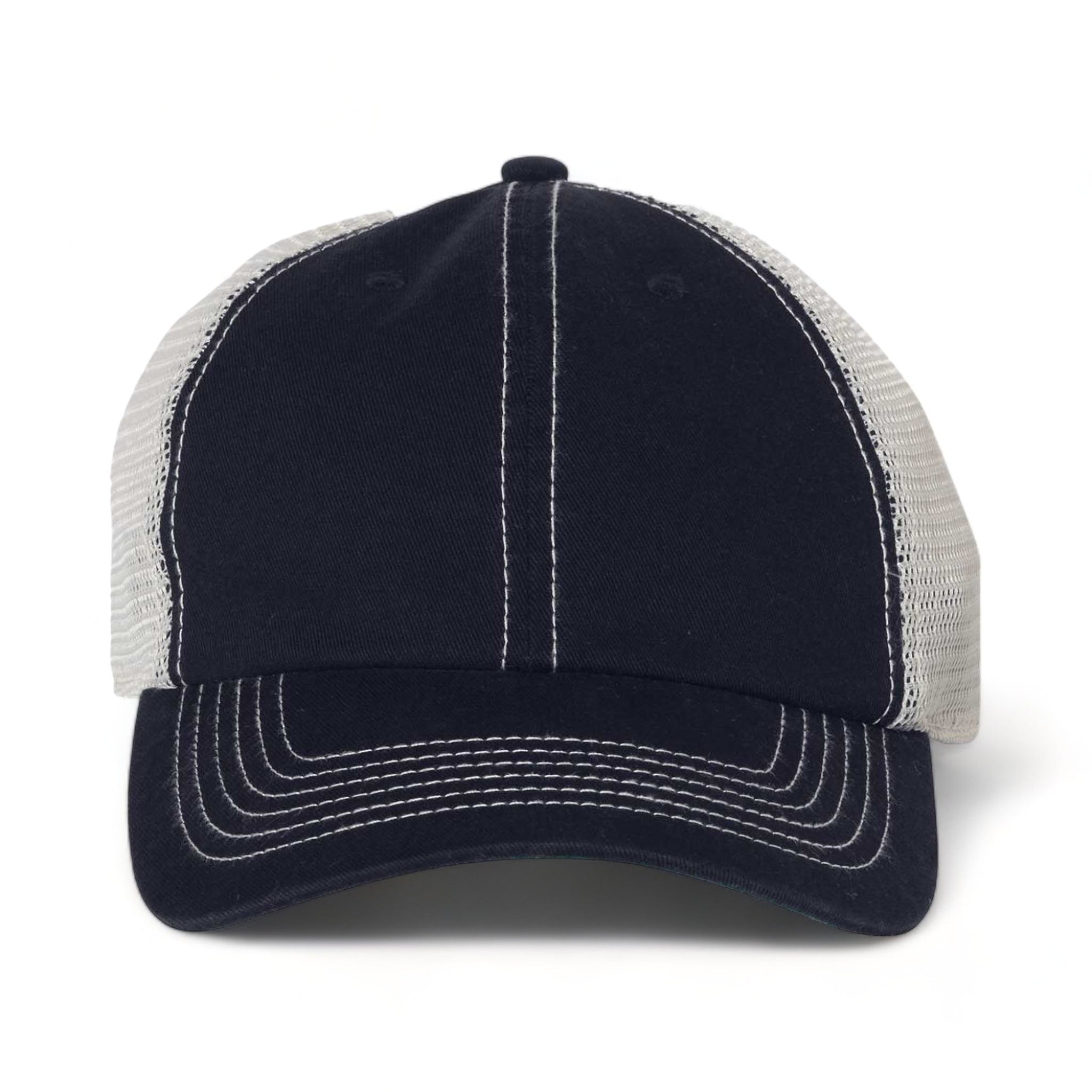 Front view of 47 Brand 4710 custom hat in vintage navy and stone