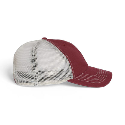 Right side view of 47 Brand 4710 custom hat in cardinal and stone