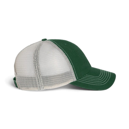 Right side view of 47 Brand 4710 custom hat in dark green and stone