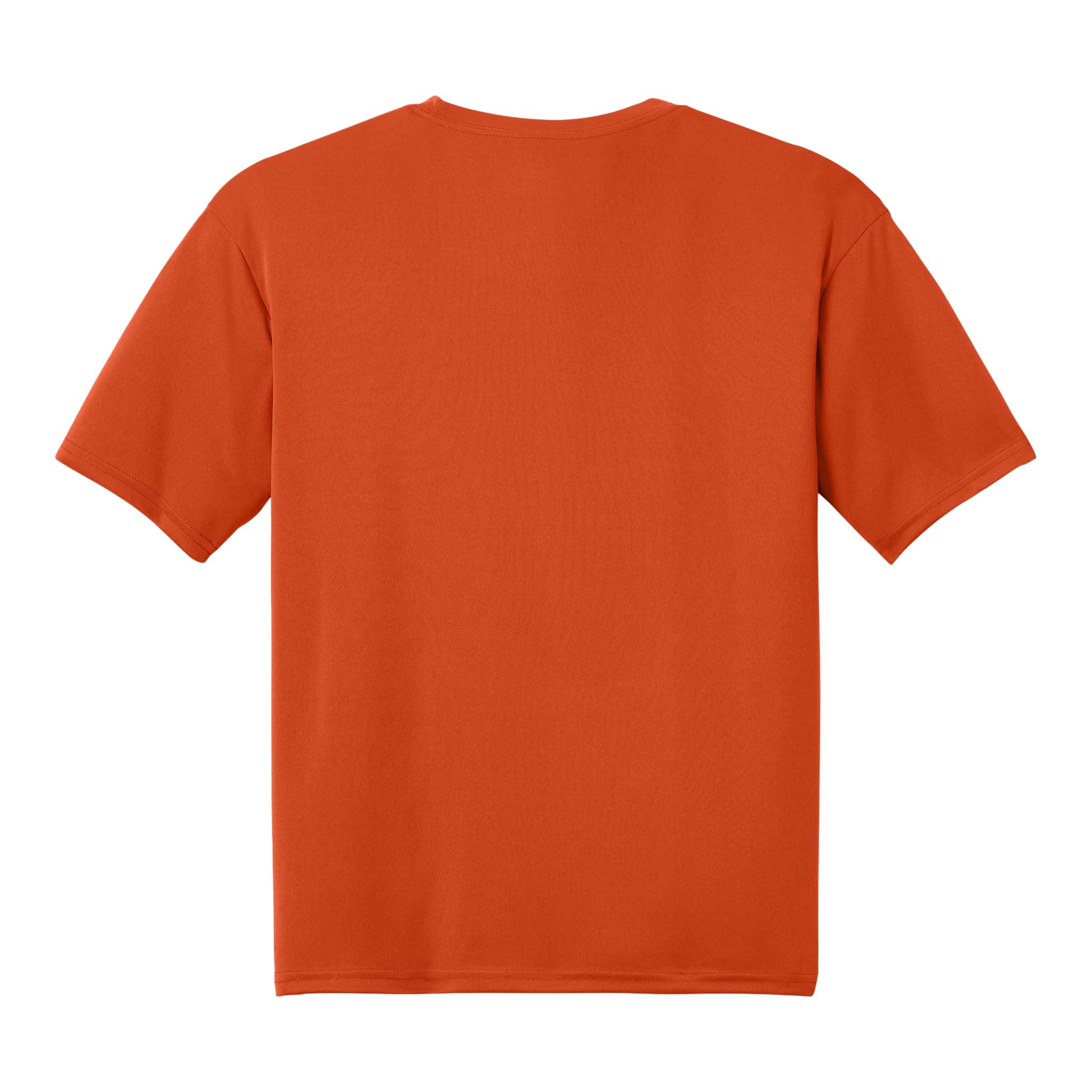 A4 N3142 custom short sleeve t-shirt in athletic orange, back view