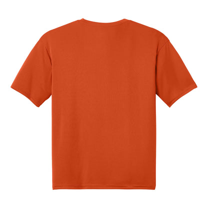 A4 N3142 custom short sleeve t-shirt in athletic orange, back view