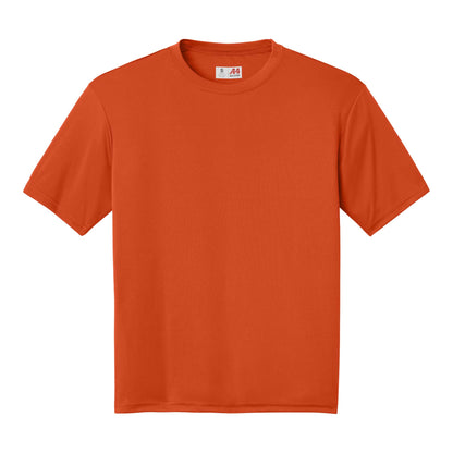 A4 N3142 custom short sleeve t-shirt in athletic orange, front view