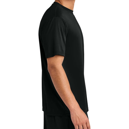 A4 N3142 custom short sleeve t-shirt in black, right side view