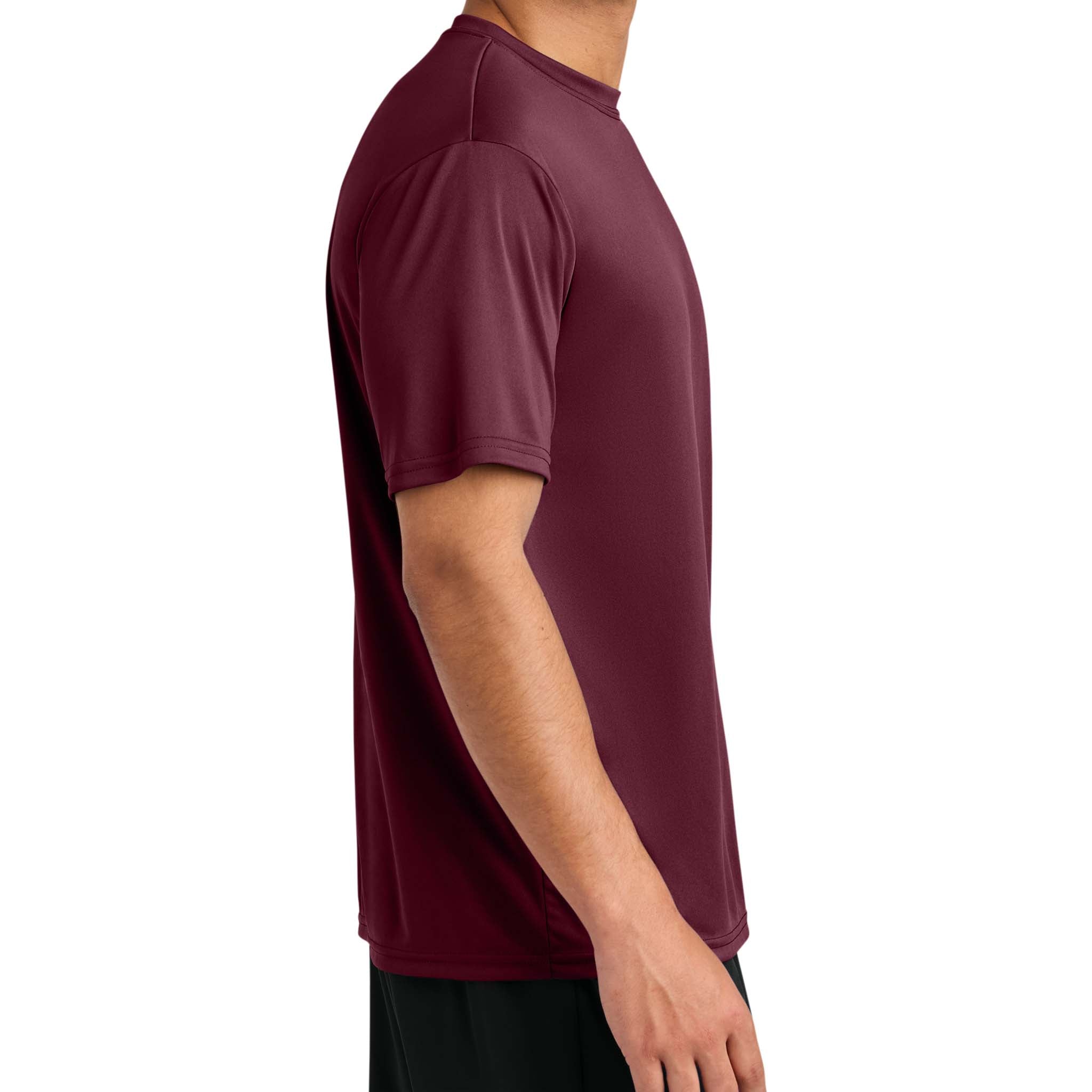 A4 N3142 custom short sleeve t-shirt in cardinal, right side view