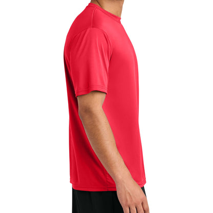 A4 N3142 custom short sleeve t-shirt in coral, right side view